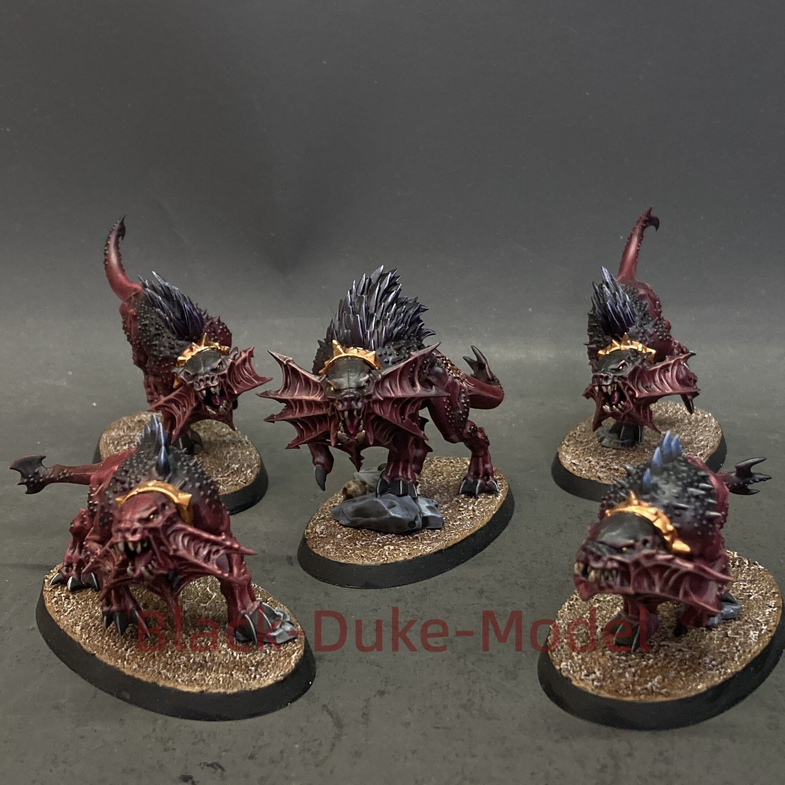 Warhammer AOS Flesh Hounds Chaos Khorne Skulltaker  Presale Painted Gallery Army