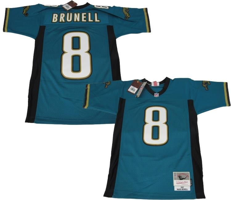 New 1997 Mark Brunell #8 Jaguars Mens Mitchell & Ness Teal Legacy Jersey $160