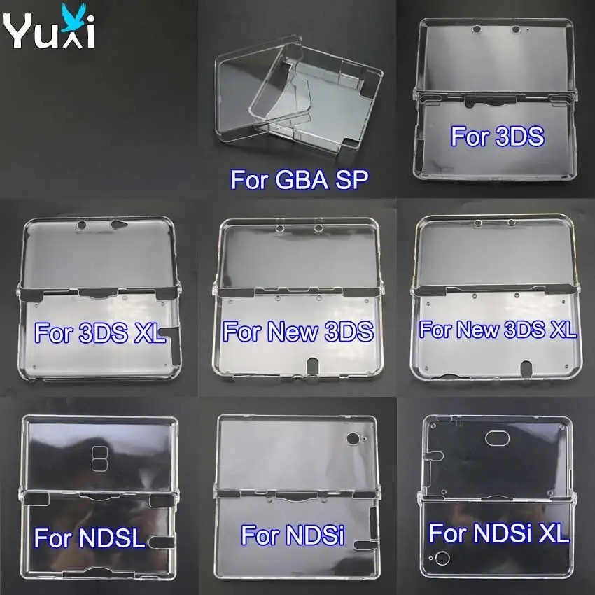 Transparent Crystal Case for Nintendo DS/DSi/3DS XL Protective Shell Cover