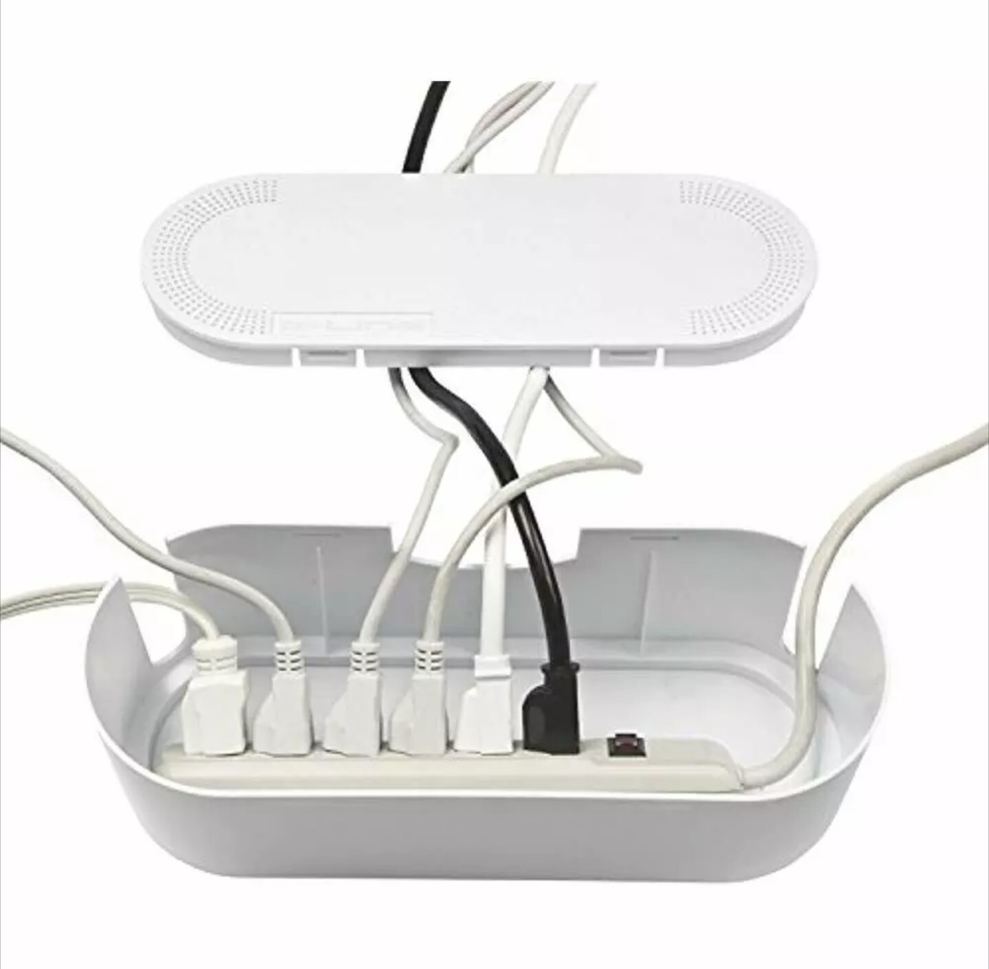 D-Line Cable Management Box Hide And Conceal Power Strips Electrical Cords From