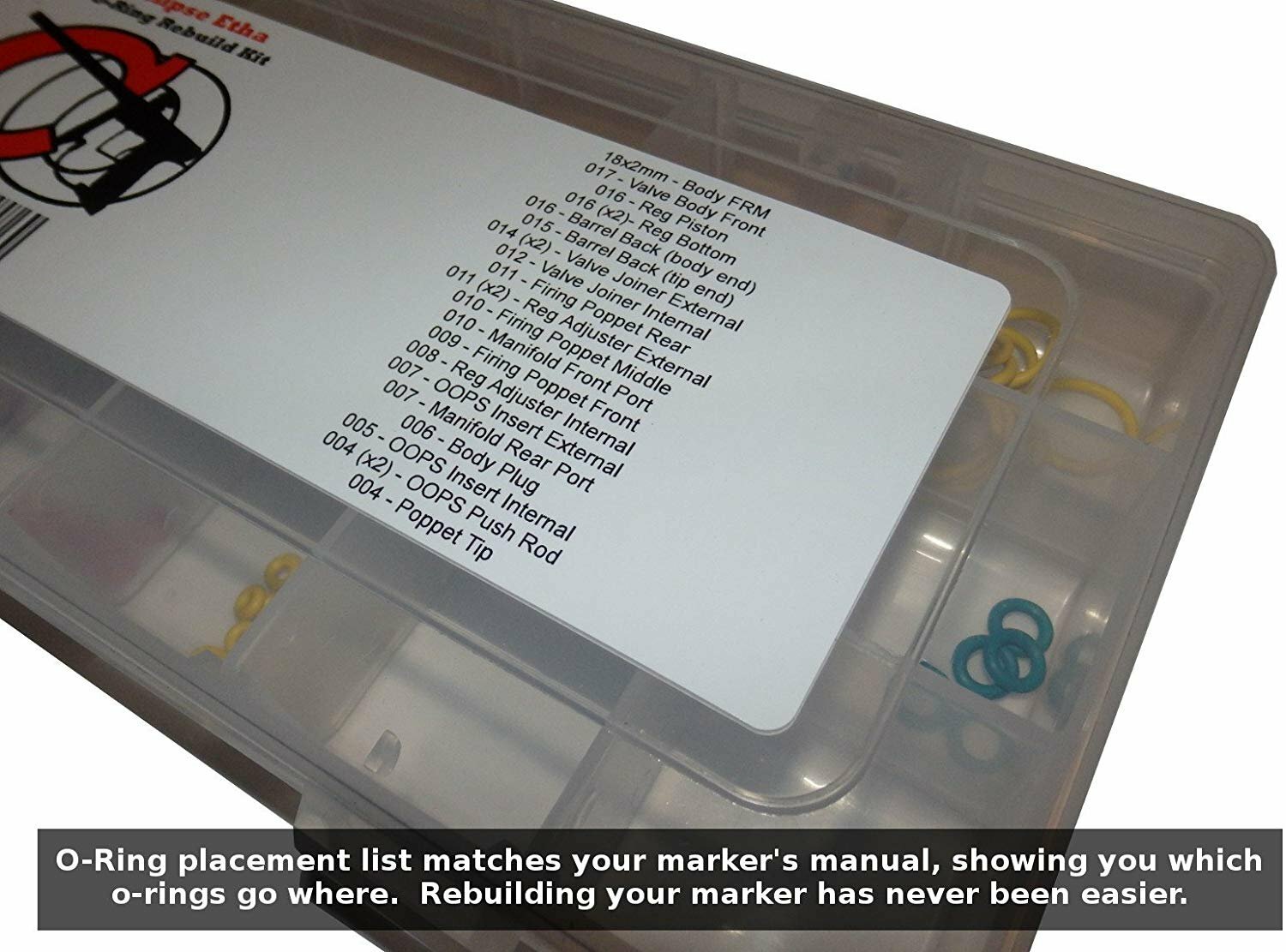 Eclipse GEO 4 - Color Coded 5X Box Oring Rebuild Kit