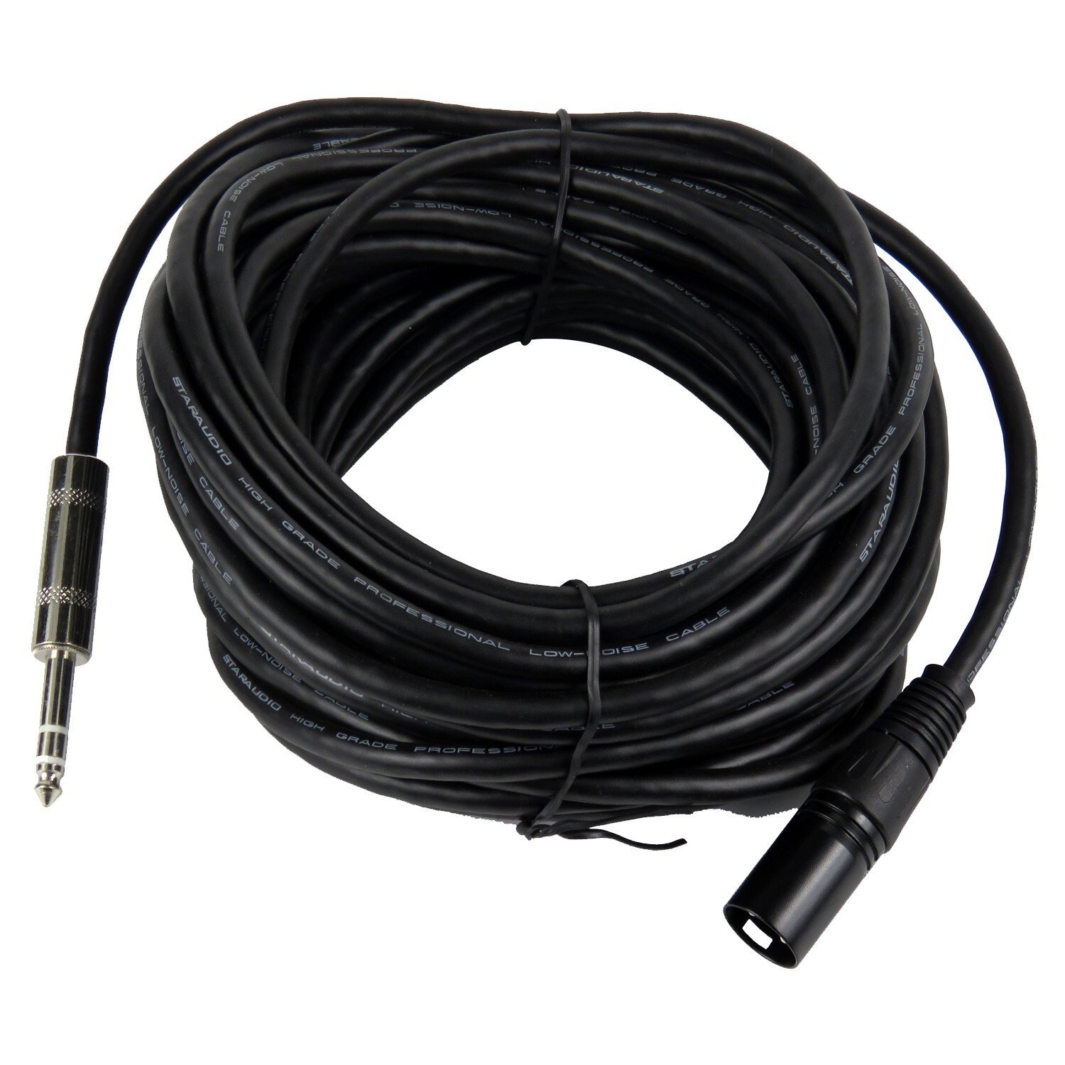 50ft XLR 3-Pin Male Cable To 6.35mm 1/4" Stereo Shielded PA DJ Audio Male Cable