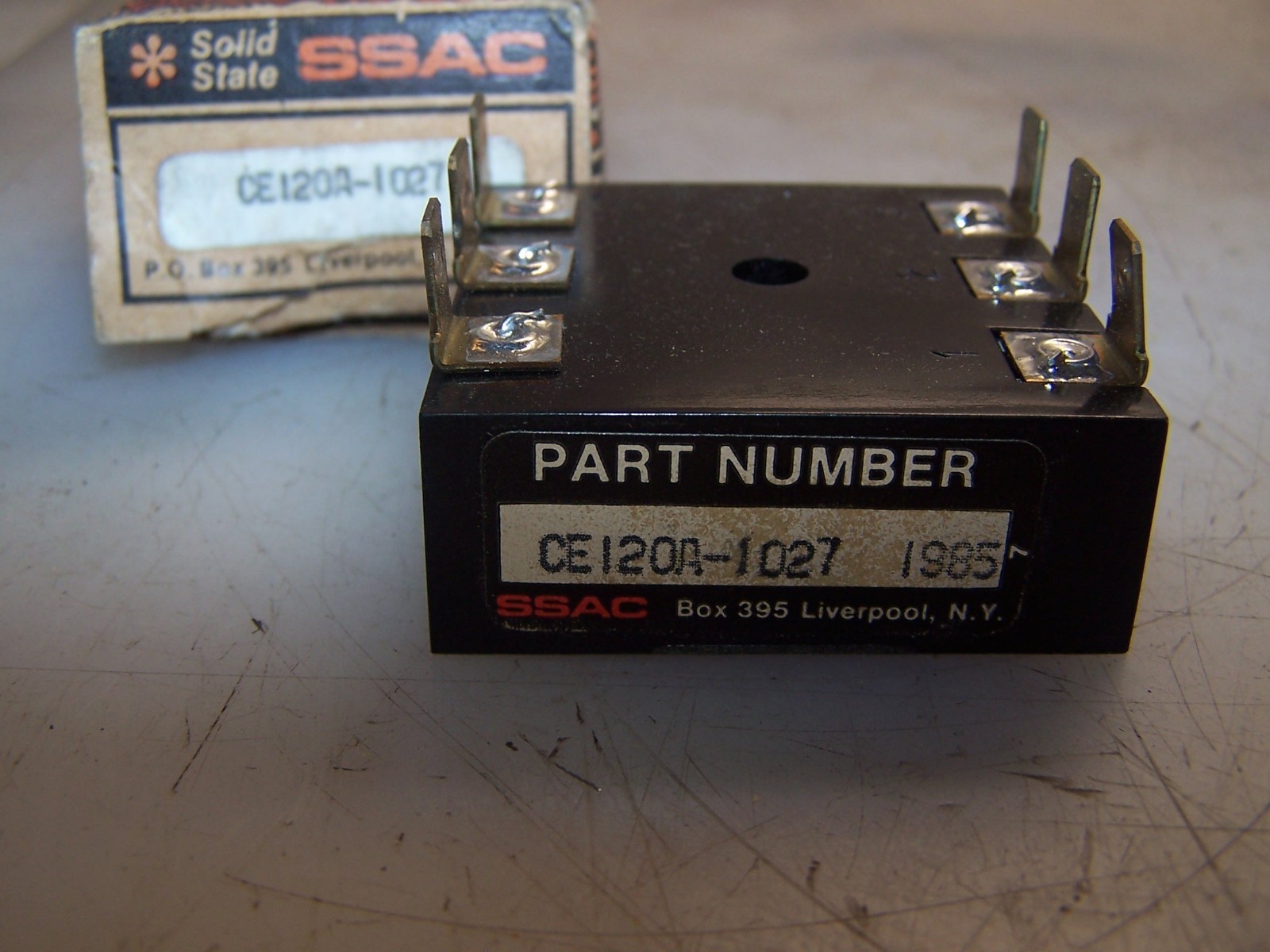 NEW SSAC SOLID STATE RELAY MODEL CE120A-1027