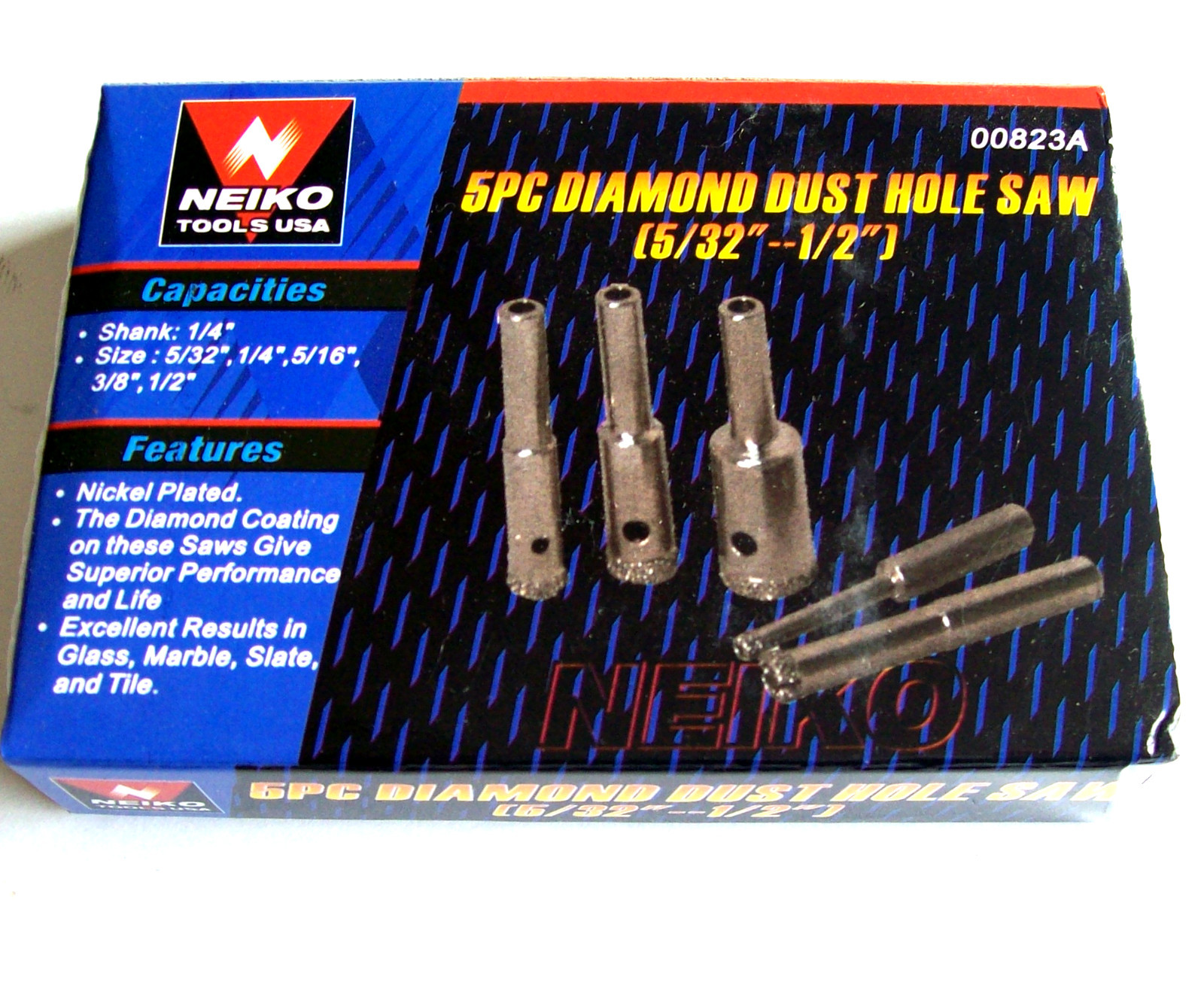 5pc DIAMOND TILE GLASS MARBLE HOLE SAW SET