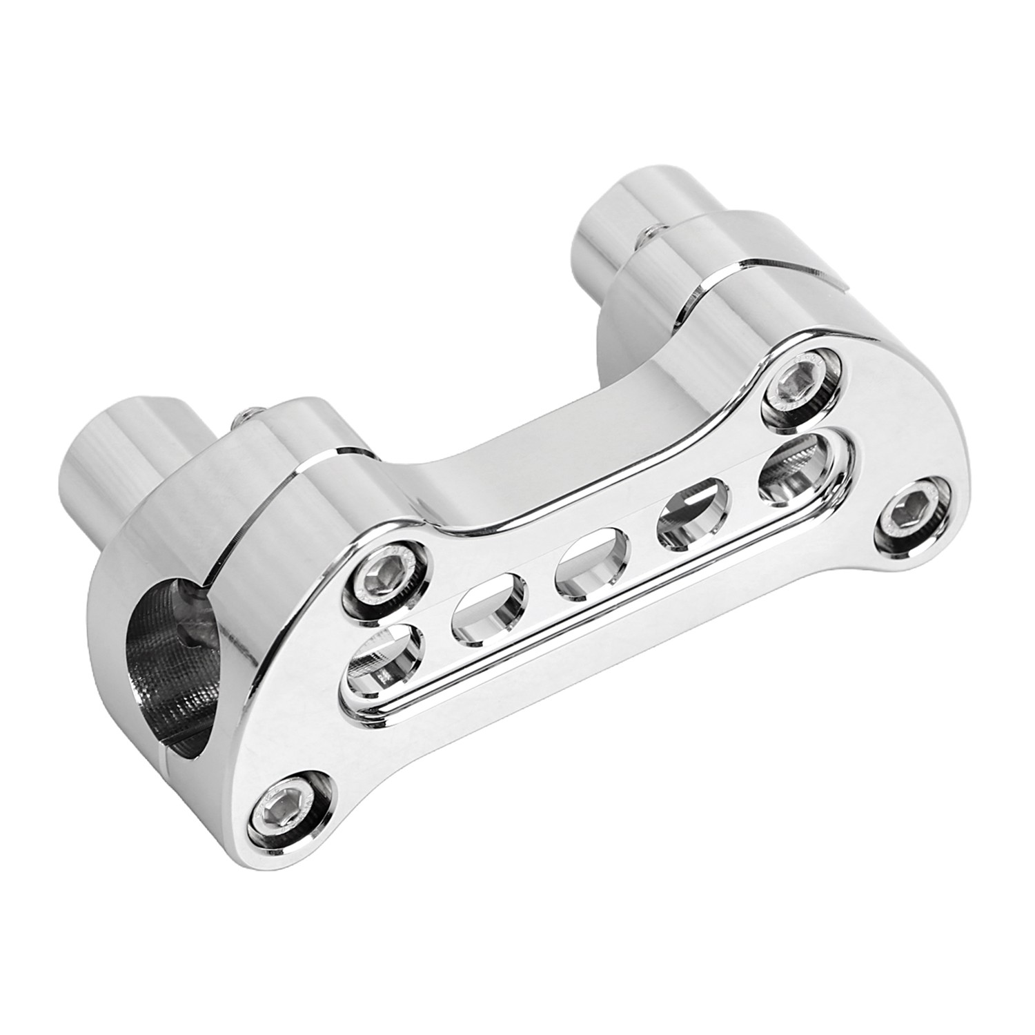 1.7" Handlebar Risers Top Clamp For Harley Dyna Street Bob Softail Sportster 883