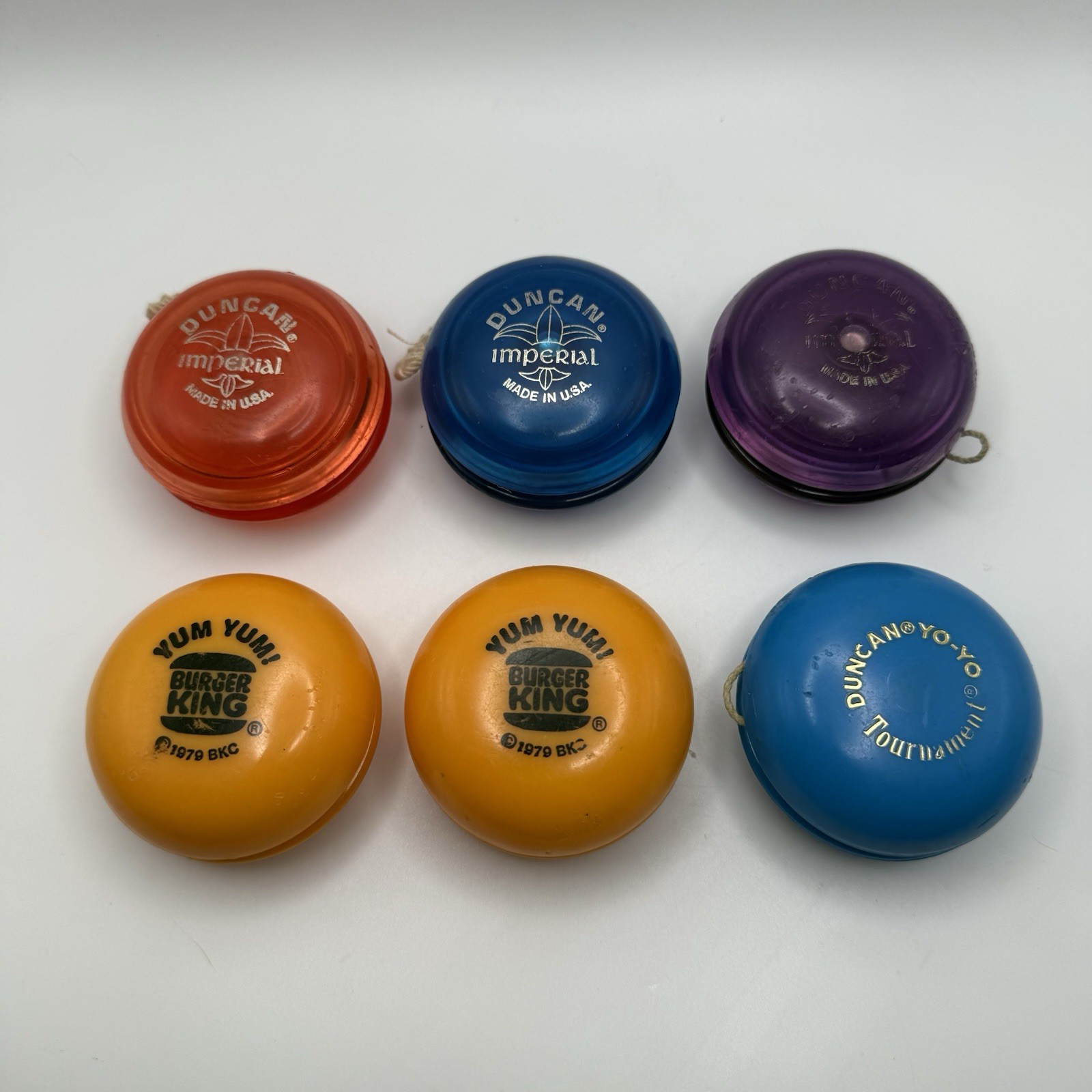 Vintage Duncan YoYo Yo-Yo LOT Imperial Tournament Burger King Edition RARE