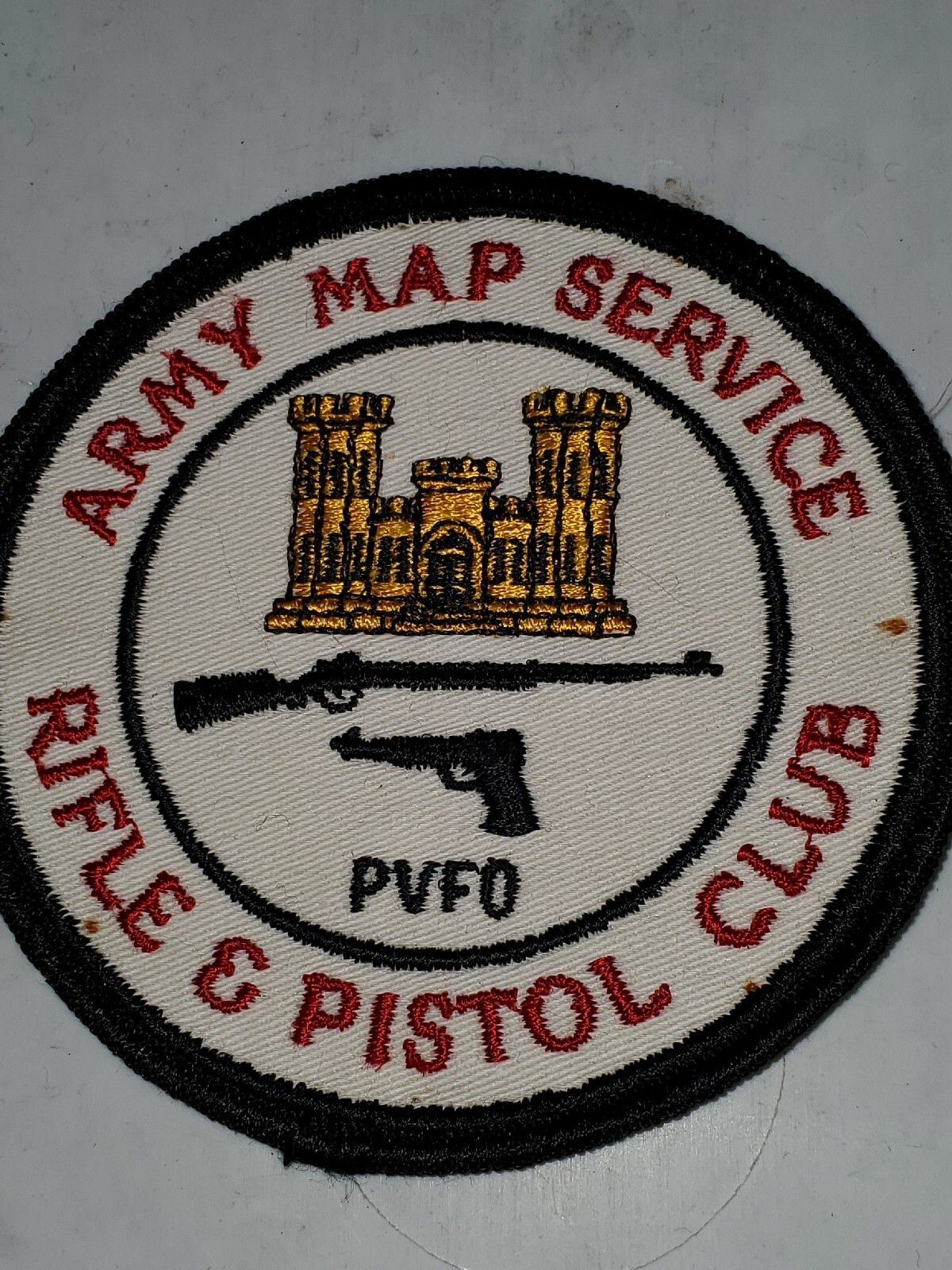 1960s 70s US Army Map Service Rifle & Pistol Club Patch L@@K!!!
