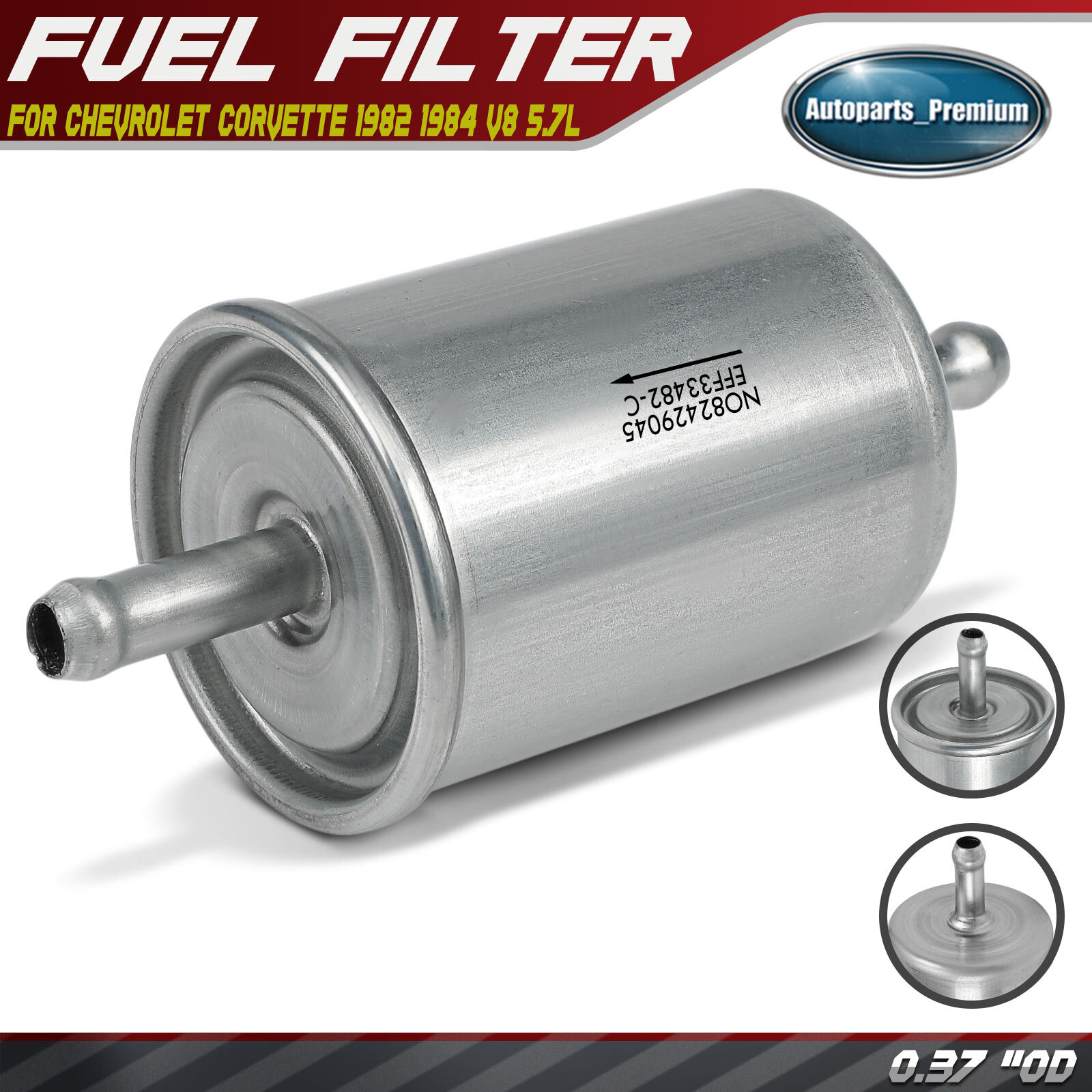 Fuel Filter for Chevrolet Corvette 1982 1984 V8 5.7L OHV GAS 25055066 25055065