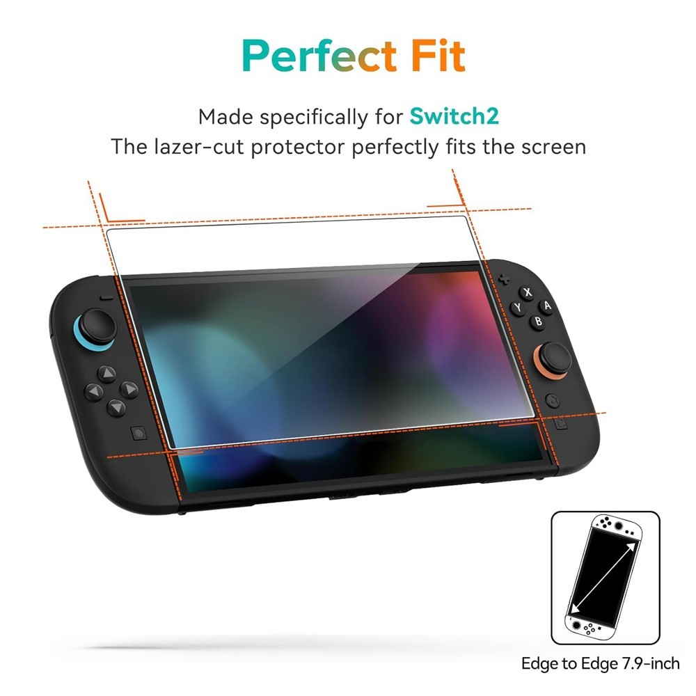 Clear Screen Protector for Nintendo Switch 2 (2025) 9H Tempered Glass - 3 Pack