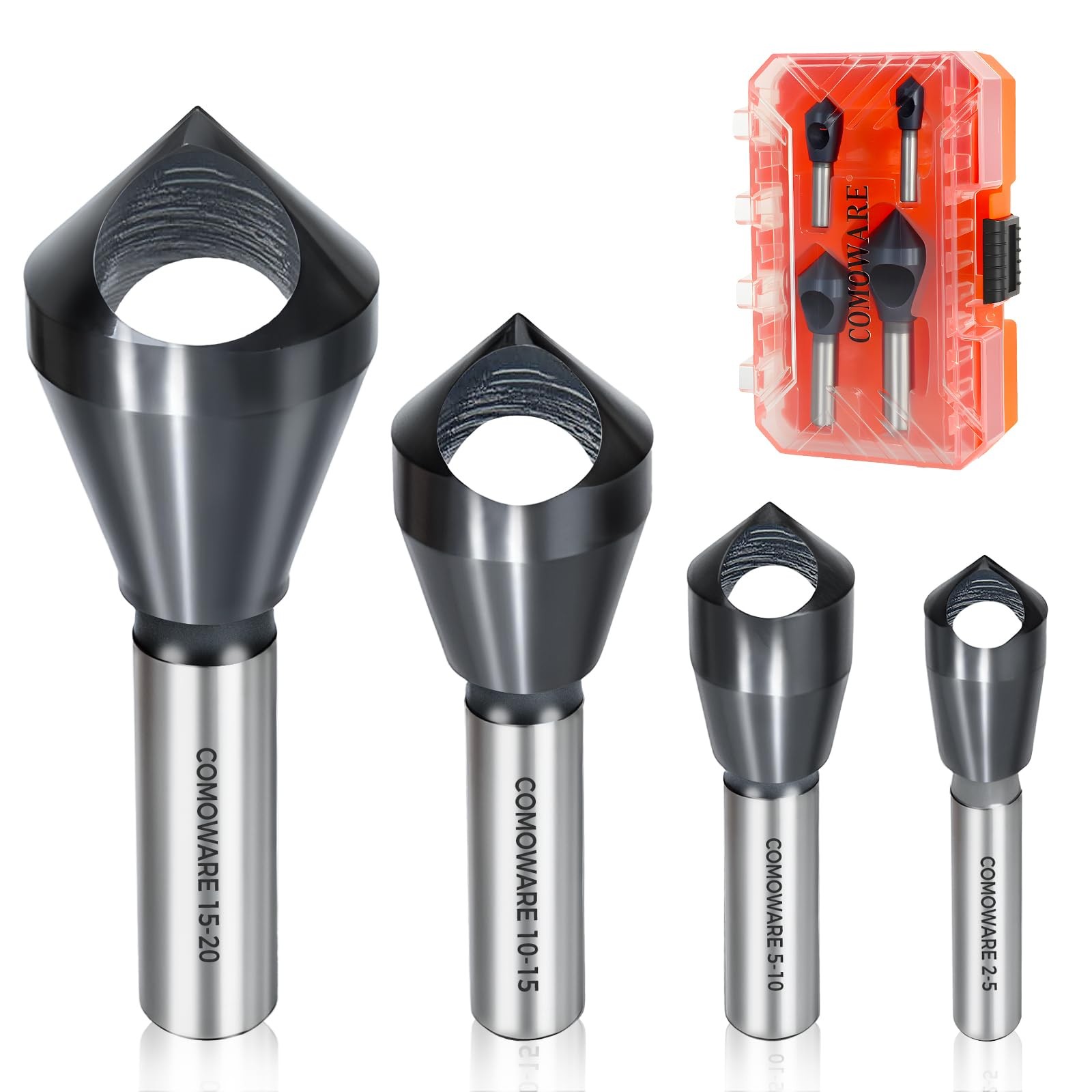 Juego Avellanador M35 TiAIN Coated Chamfer Tool Set 2-20mm Deburring Bit 4PCS