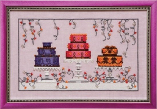Nora Corbett Cross Stitch Pattern - Garden Party Cakes NC182
