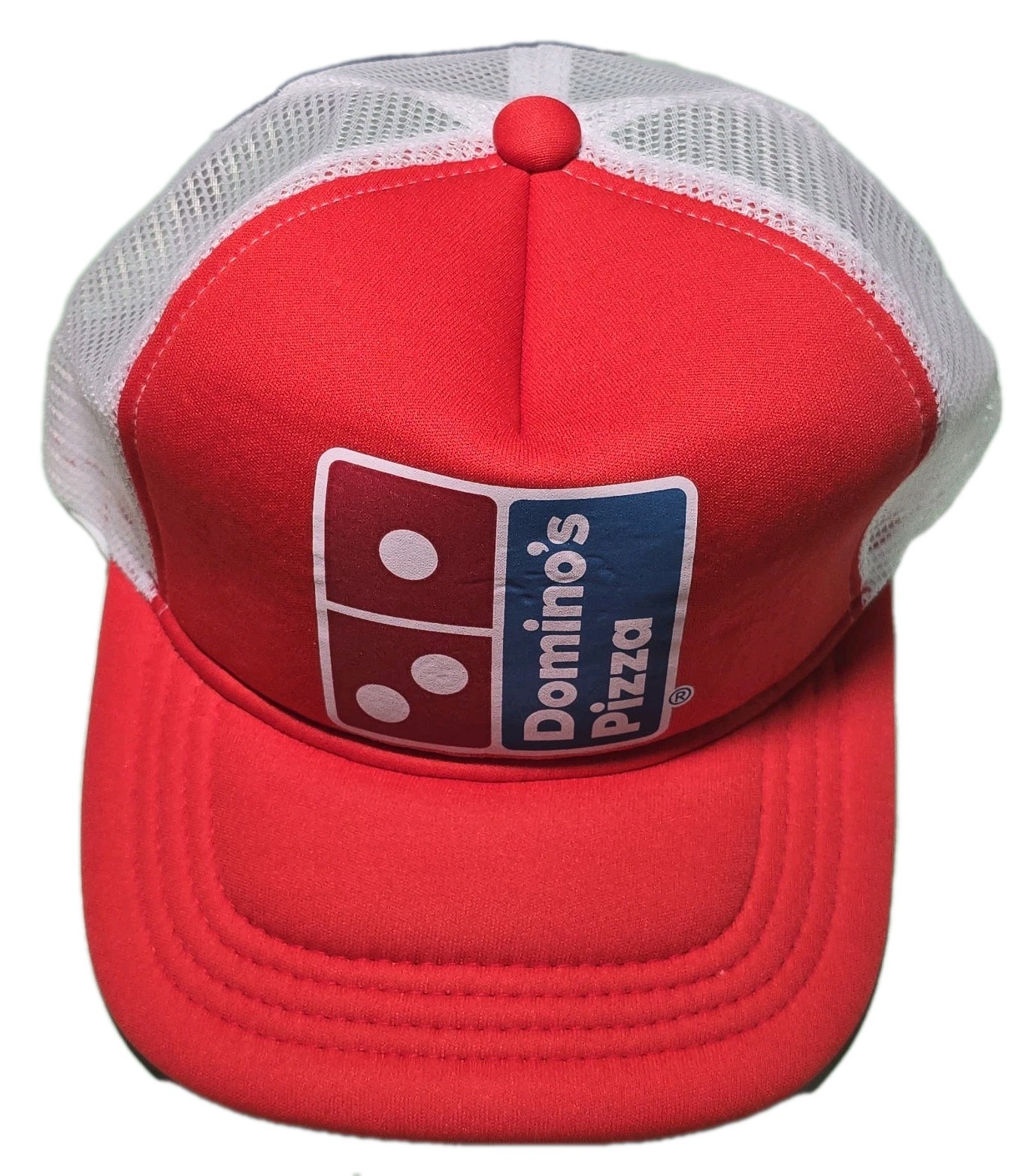 Domino’s Pizza Logo Snapback Hat Mesh Red White Driver Trucker Employee