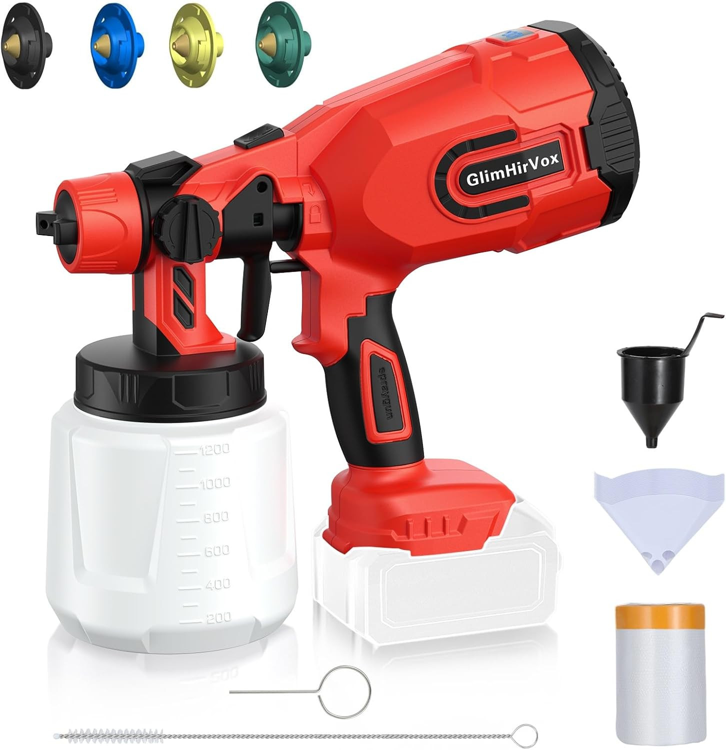 Cordless Paint Sprayer for Milwaukee M18 18V Battery,Electric Spray Paint Gun fo
