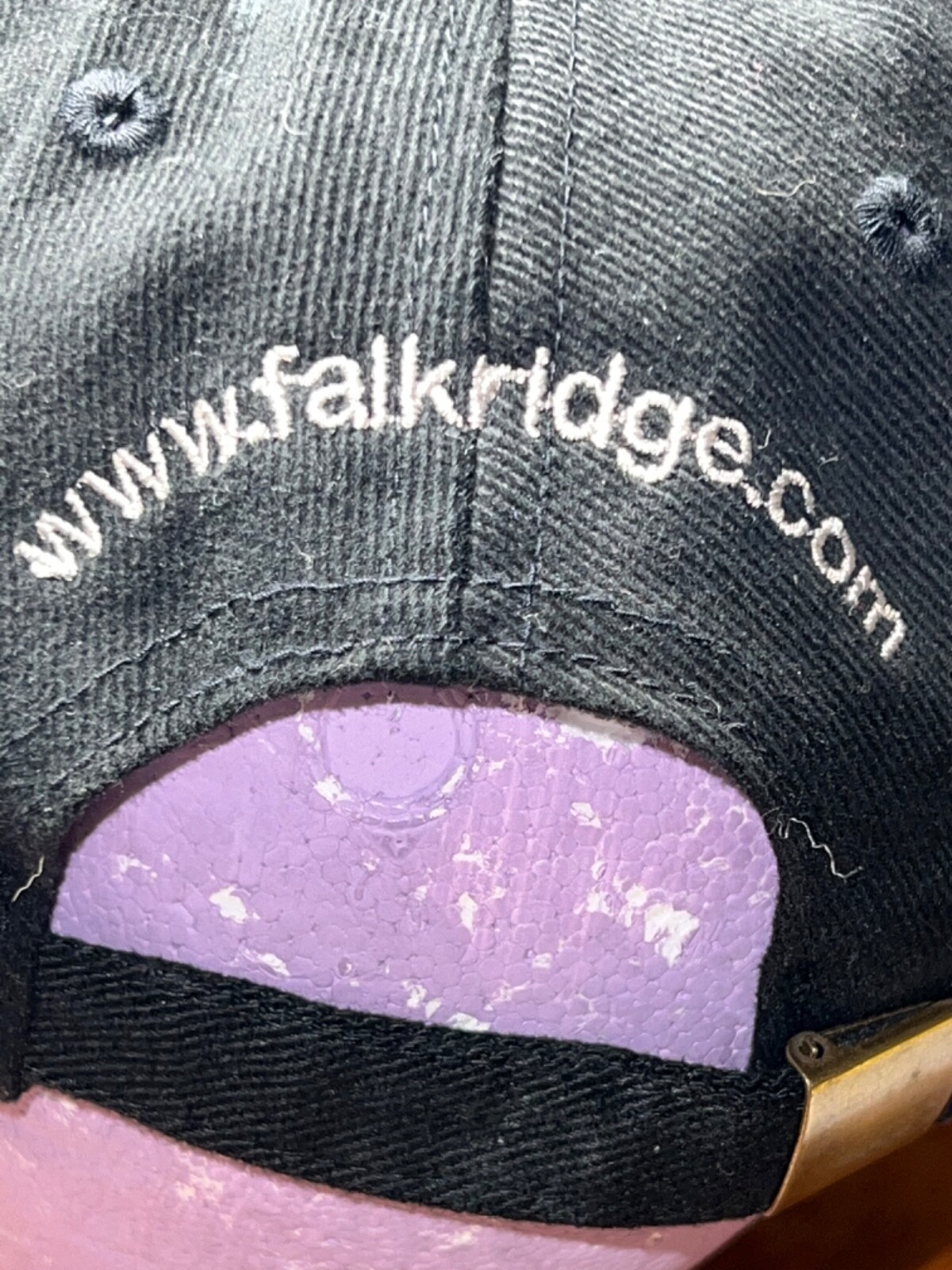 Falkridge with Triangle Dove Logo Black hat Cap EUC Adj