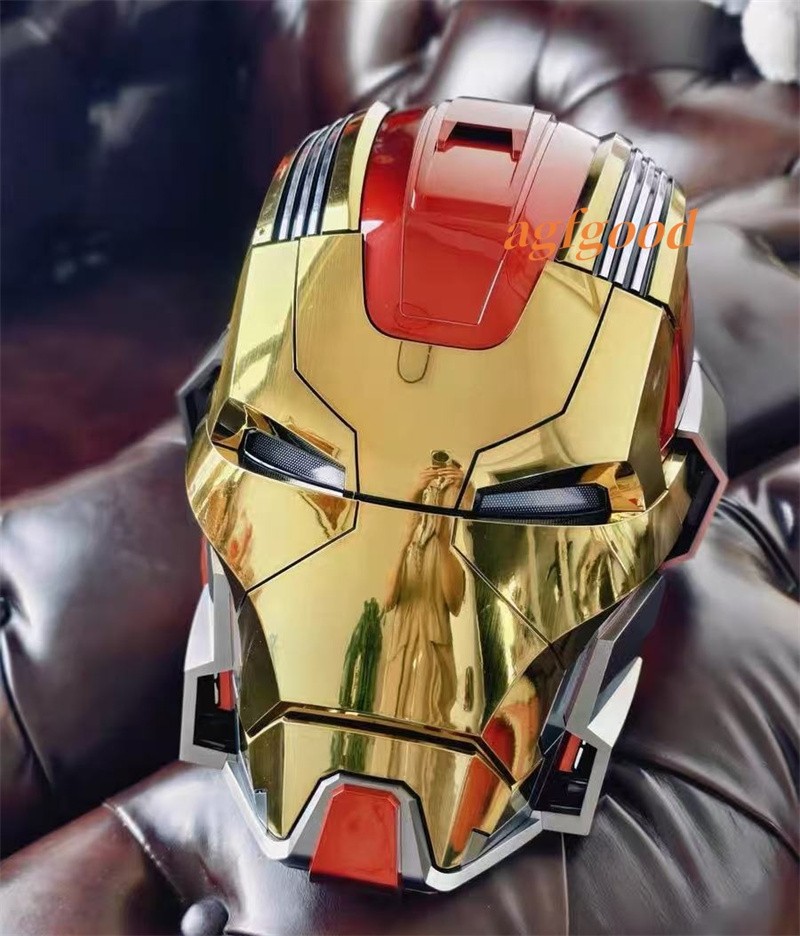 Iron Man Mark 17 MK17 Helmet Mask Toy English Jarvis Voice Control Cosplay Prop