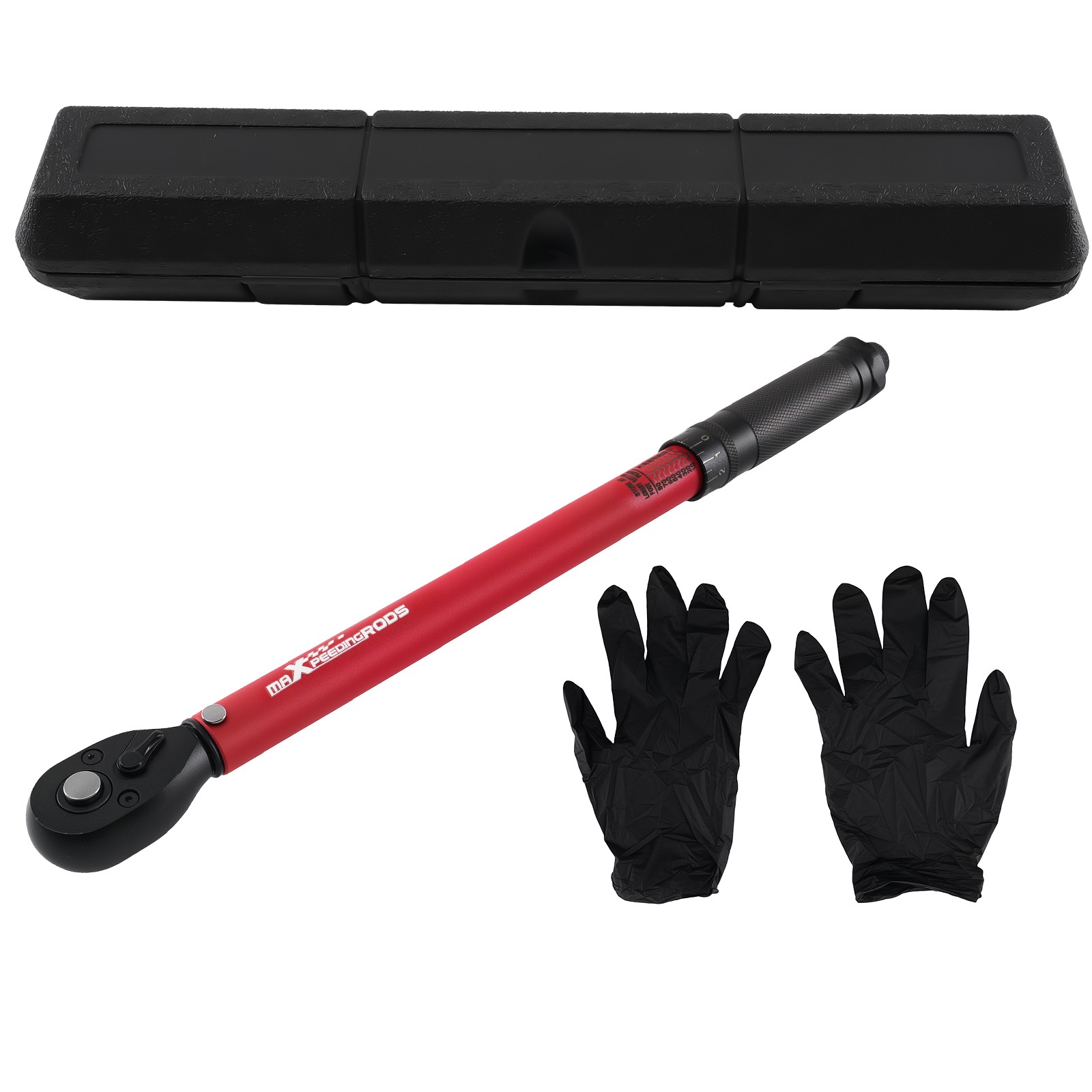 NEW Heavy Duty Torque Wrench 3/8" Drive Vanadium 10-80 Ft-Lb & Storage Case