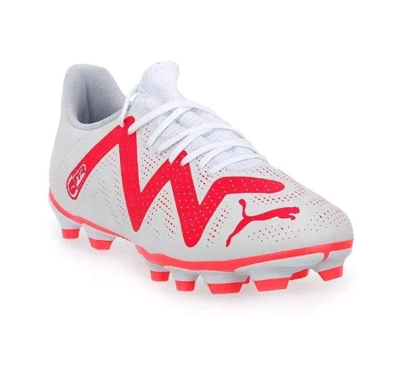 ⚽NEW Puma Future Play FG/AG Soccer Cleats White & Ostrich 107388-01 Sz 6.5 Youth