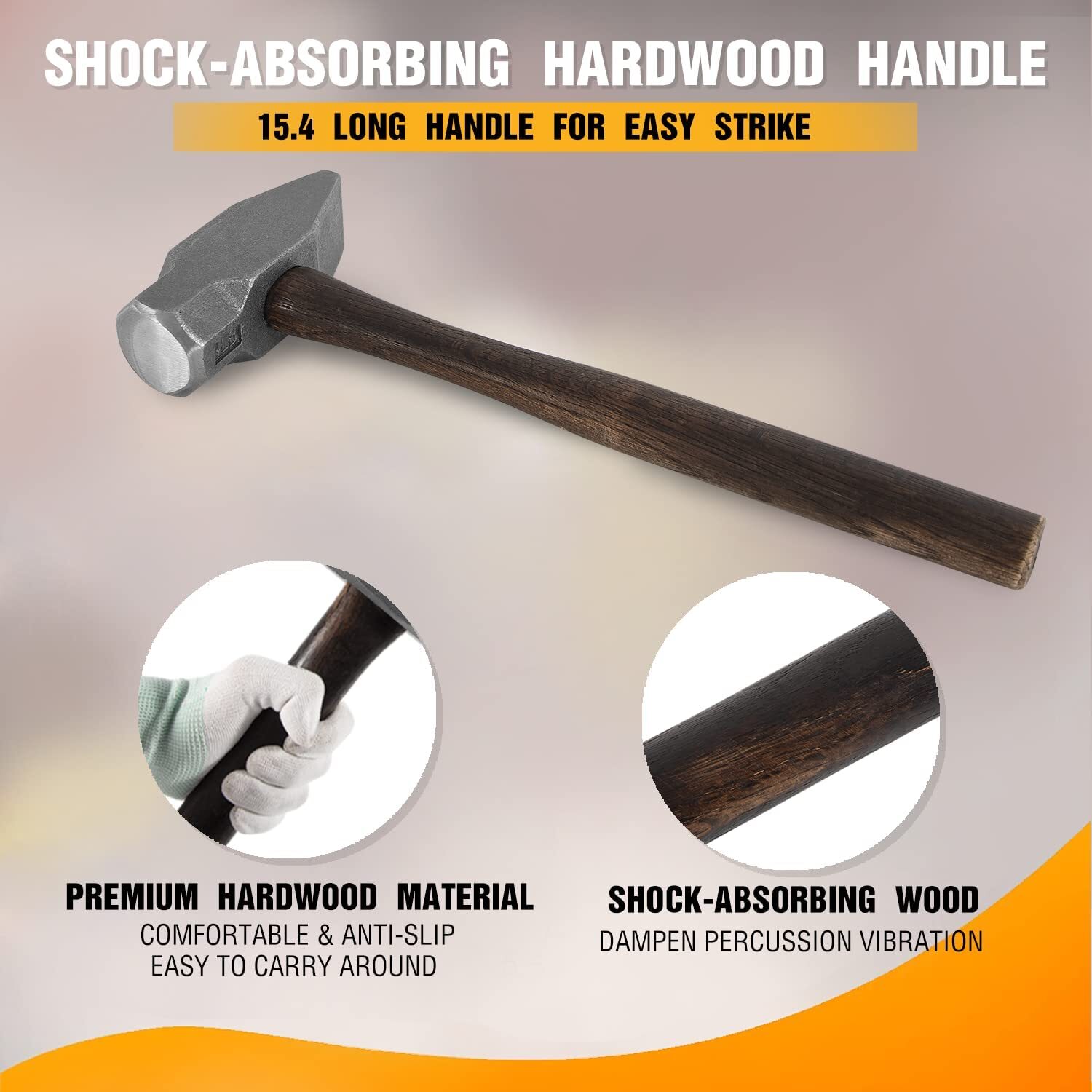 Blacksmith 4LB Forge Hammer for Farrier Knife Making Handmade Forging Tool USA