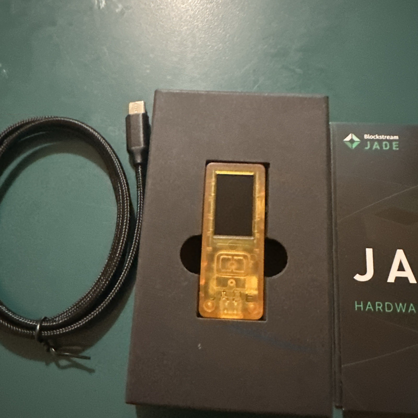 Blockstream JADE Bitcoin Hardware Wallet BTC Crypto - Yellow Orange