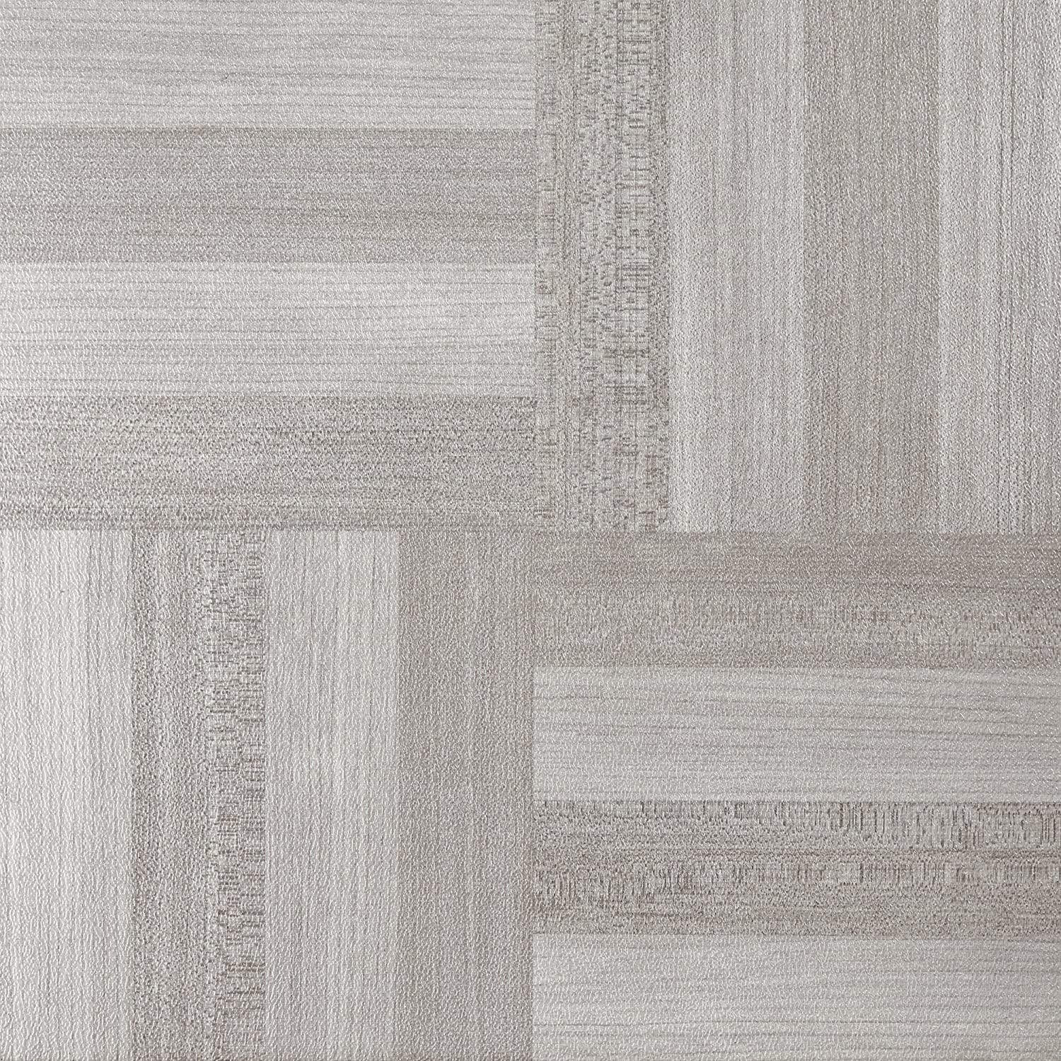 Nexus Self Adhesive 12-Inch Vinyl Floor Tiles 20 Tiles - 12 X 12 Ash Grey Wood