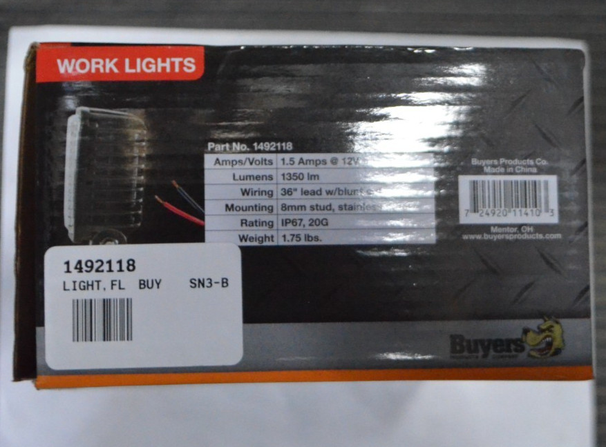 New, Buyers 1492118, 4"X6" Rectangular LED Clear Flood Light, FREE SHIPPING!