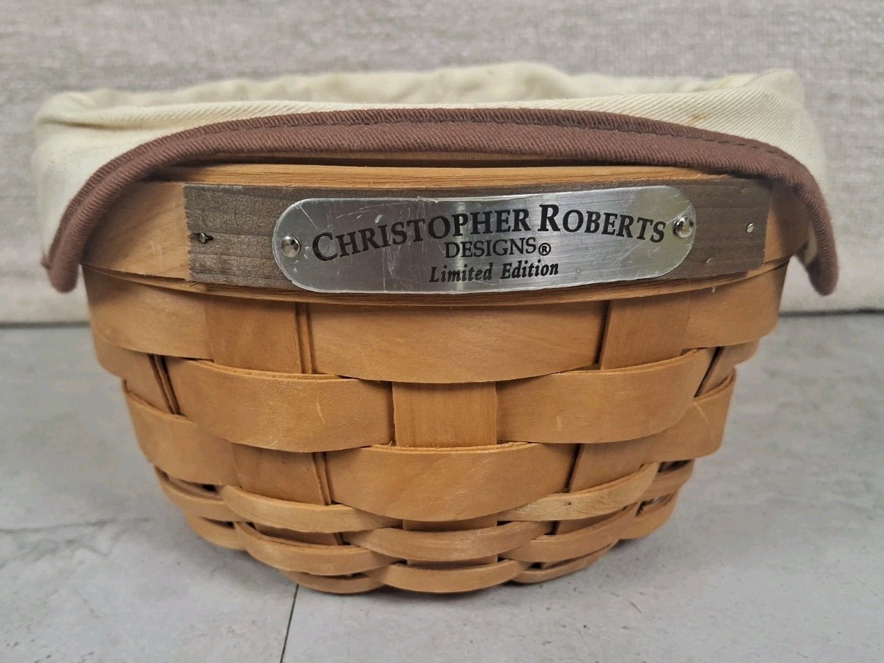 Christopher Roberts Designs Basket Limited Edition 7" Round Fabric Liner Insert