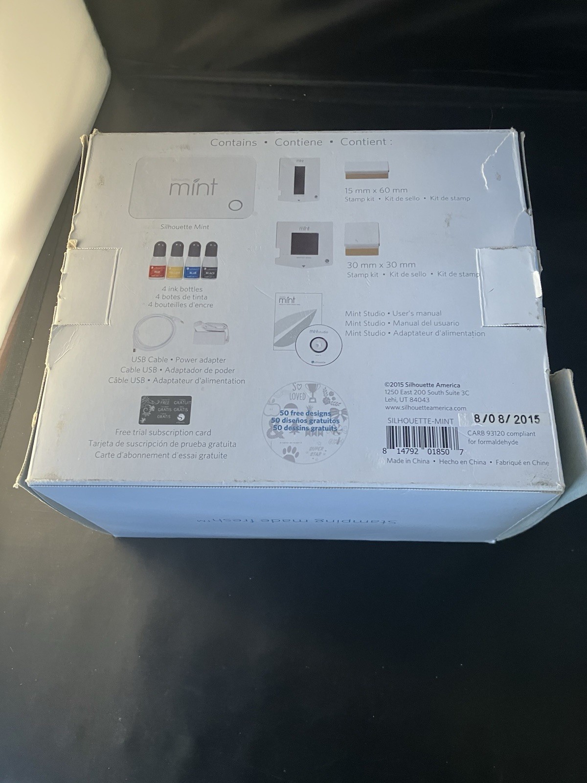 Silhouette Mint Custom Stamp Maker COMPLETE Kit Box Ink Stamp Kits USB Power