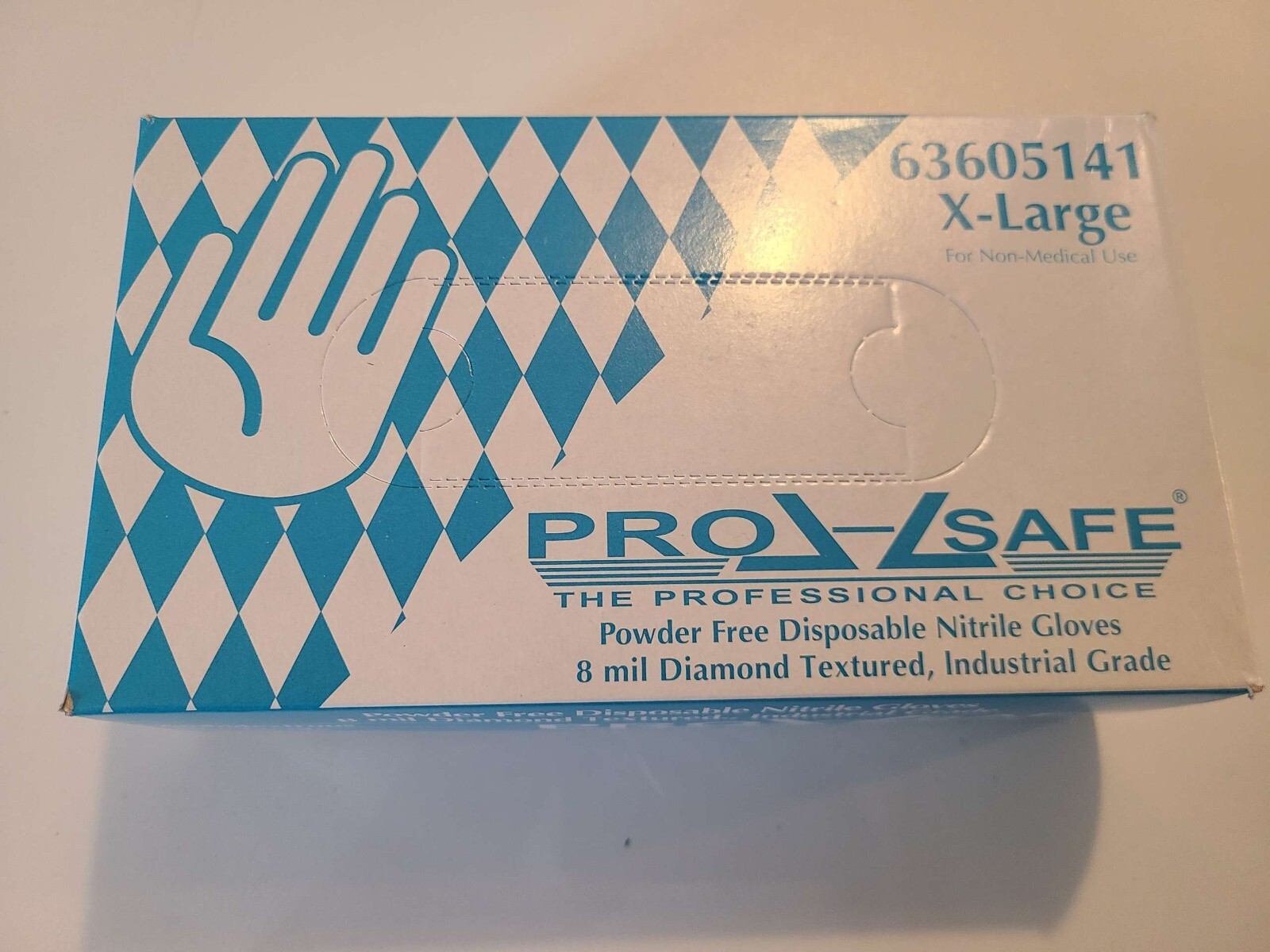 10ct BULK ProSafe Powder free disposable 8 mil Diamond Texture nitrile gloves XL