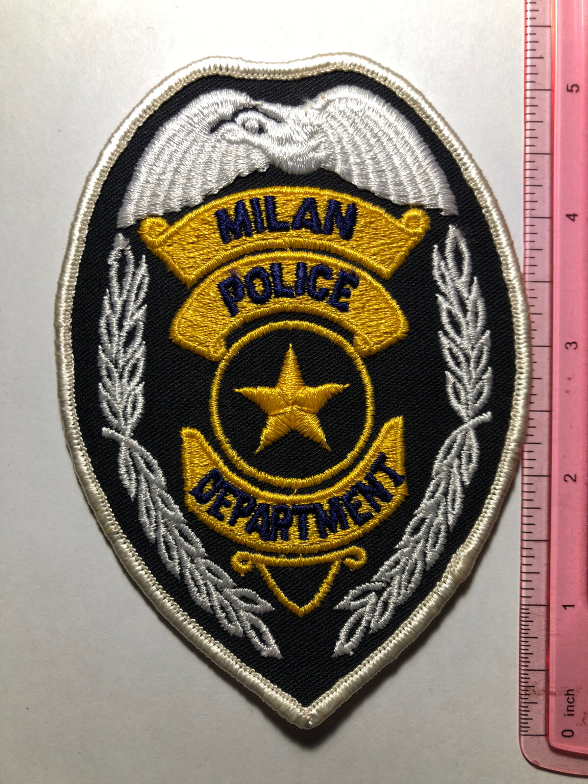Vintage Milan Illinois Police Patch