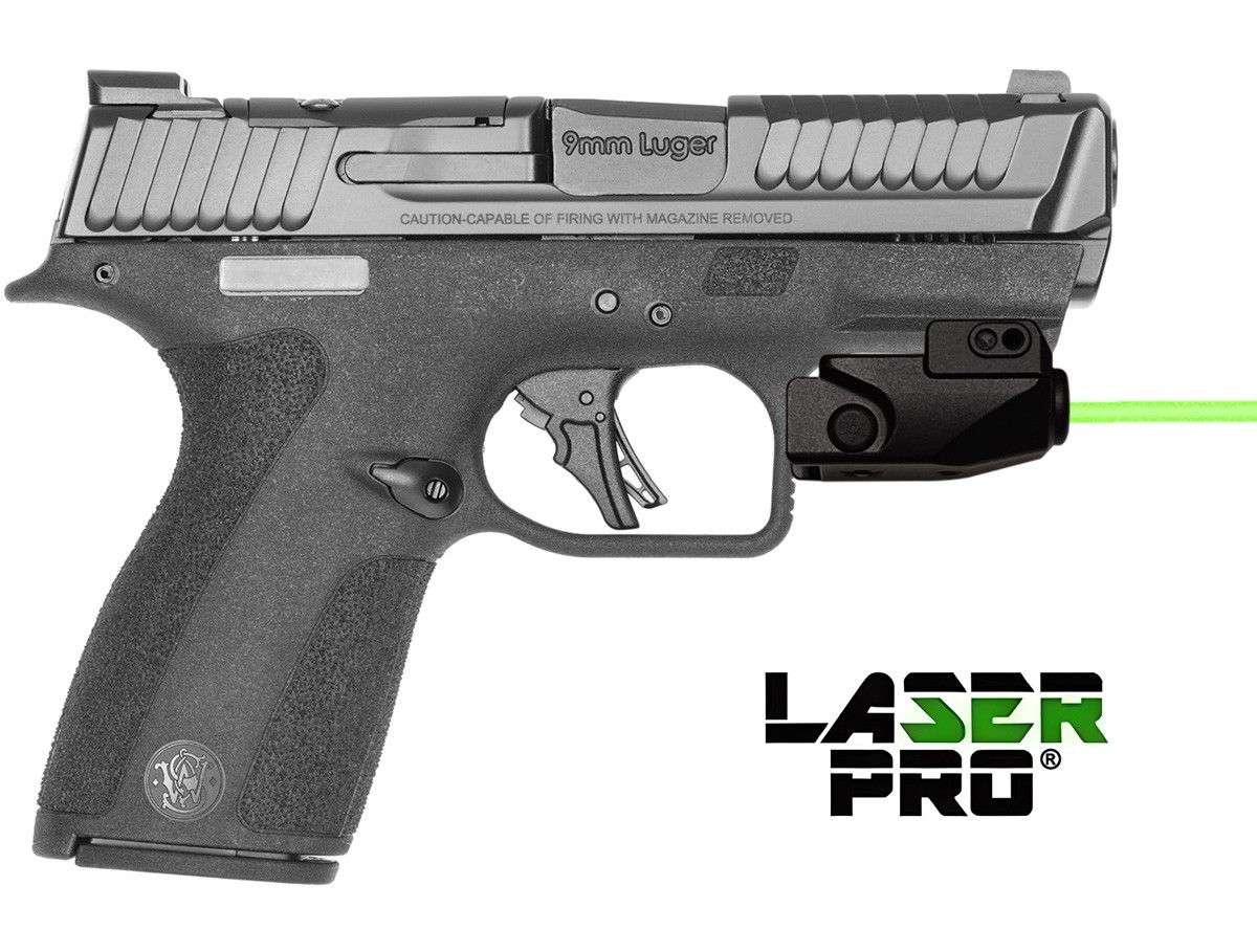 Green Laser for S&W M&P Shield X & EZ, EQUALIZER SD9VE SD40VE  - Rechargeable