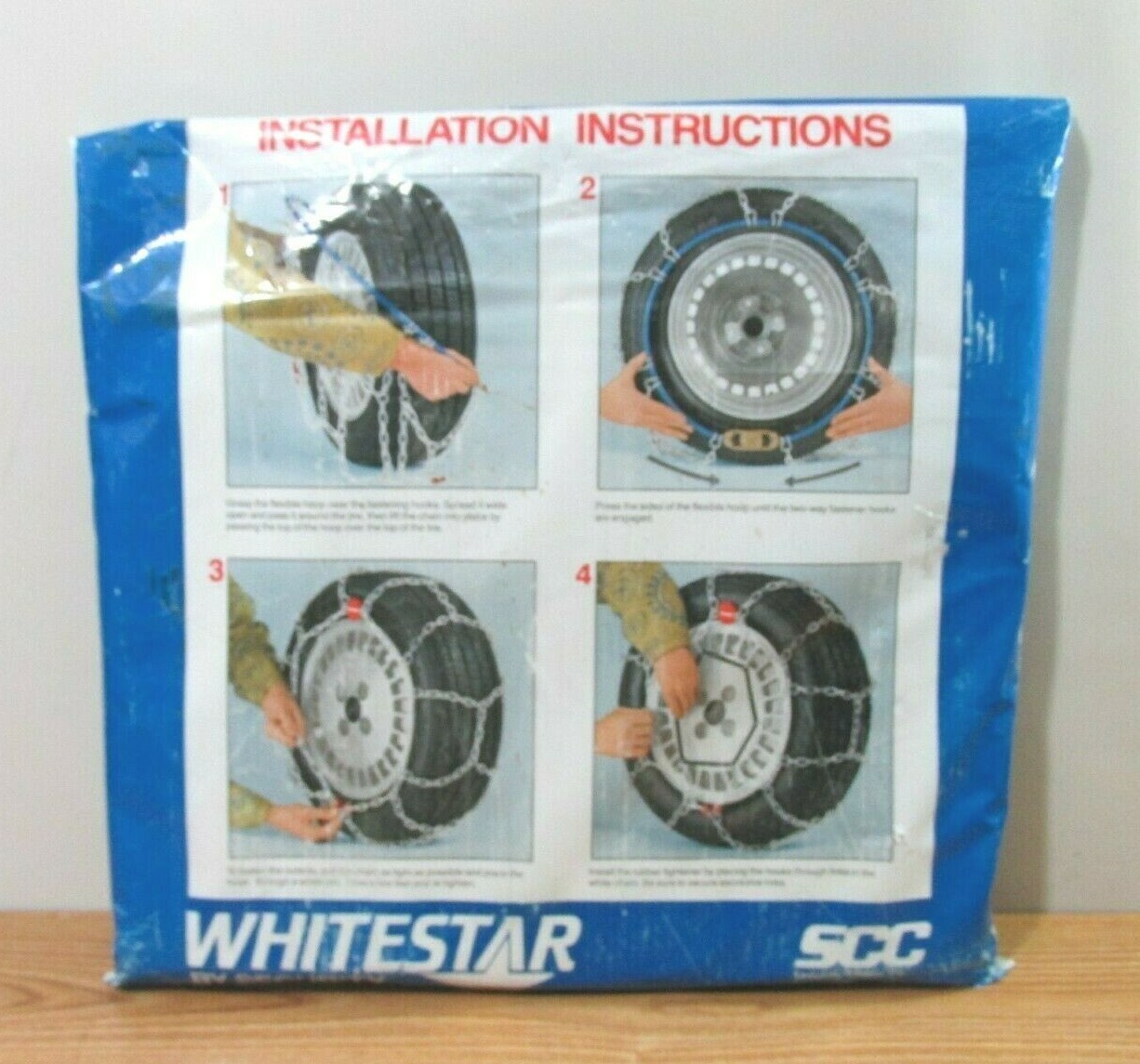 SCC WHITESTAR TIRE CHAINS BY SECURITY CLASS S CLEARANCE EASY MOUNTING