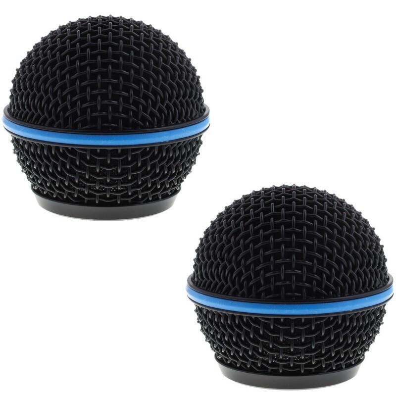 2-Pack Microphone Grille Replacement Ball Head Mesh, for Shure SM58 SM58S Beta58
