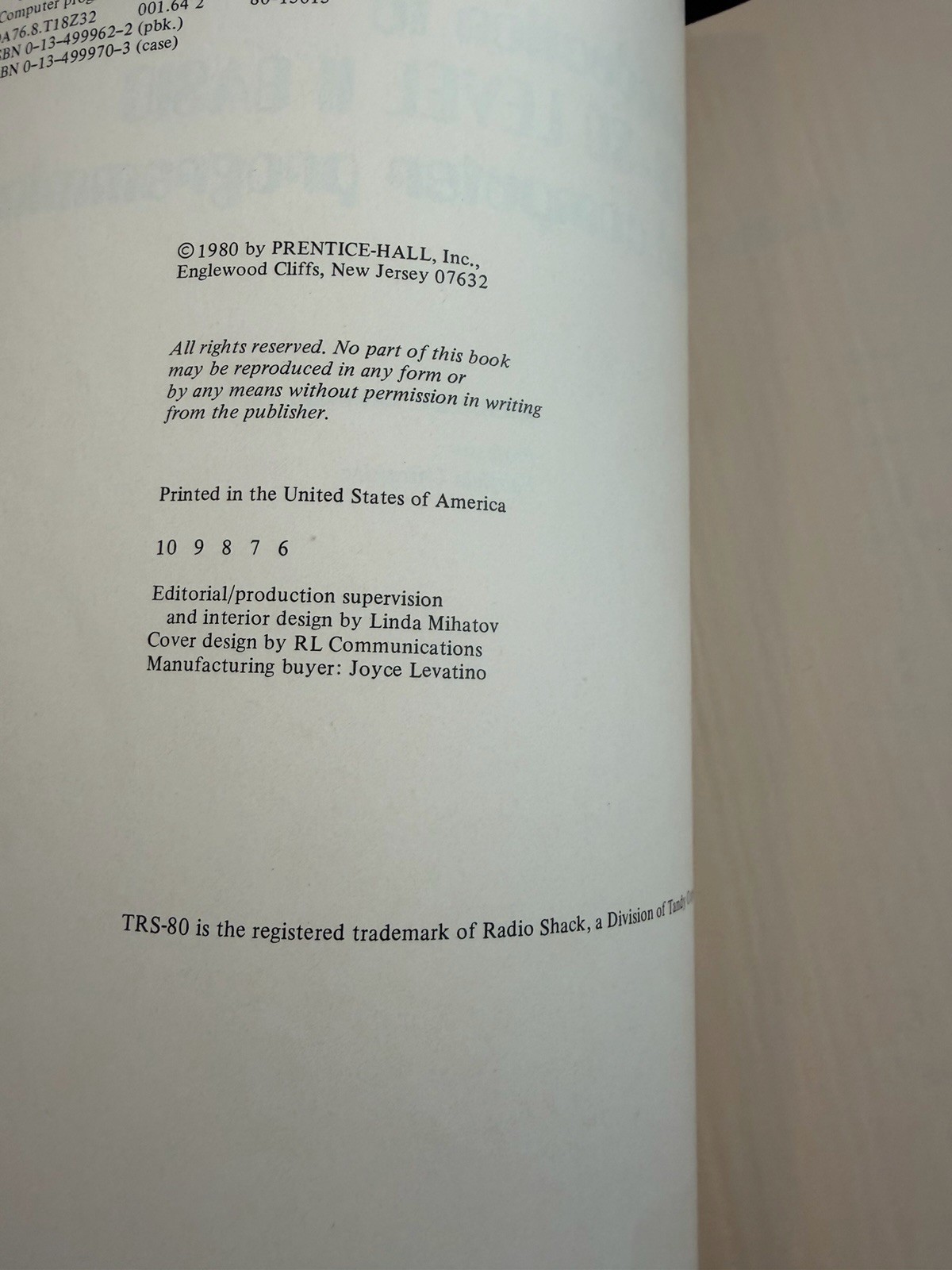 Vintage Computer Programming Book 1980 TRS-80 Level II Basic