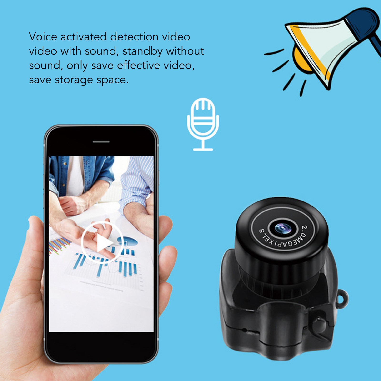 Small Action Camera Rechargeable Battery For HD Video Camera 200 000