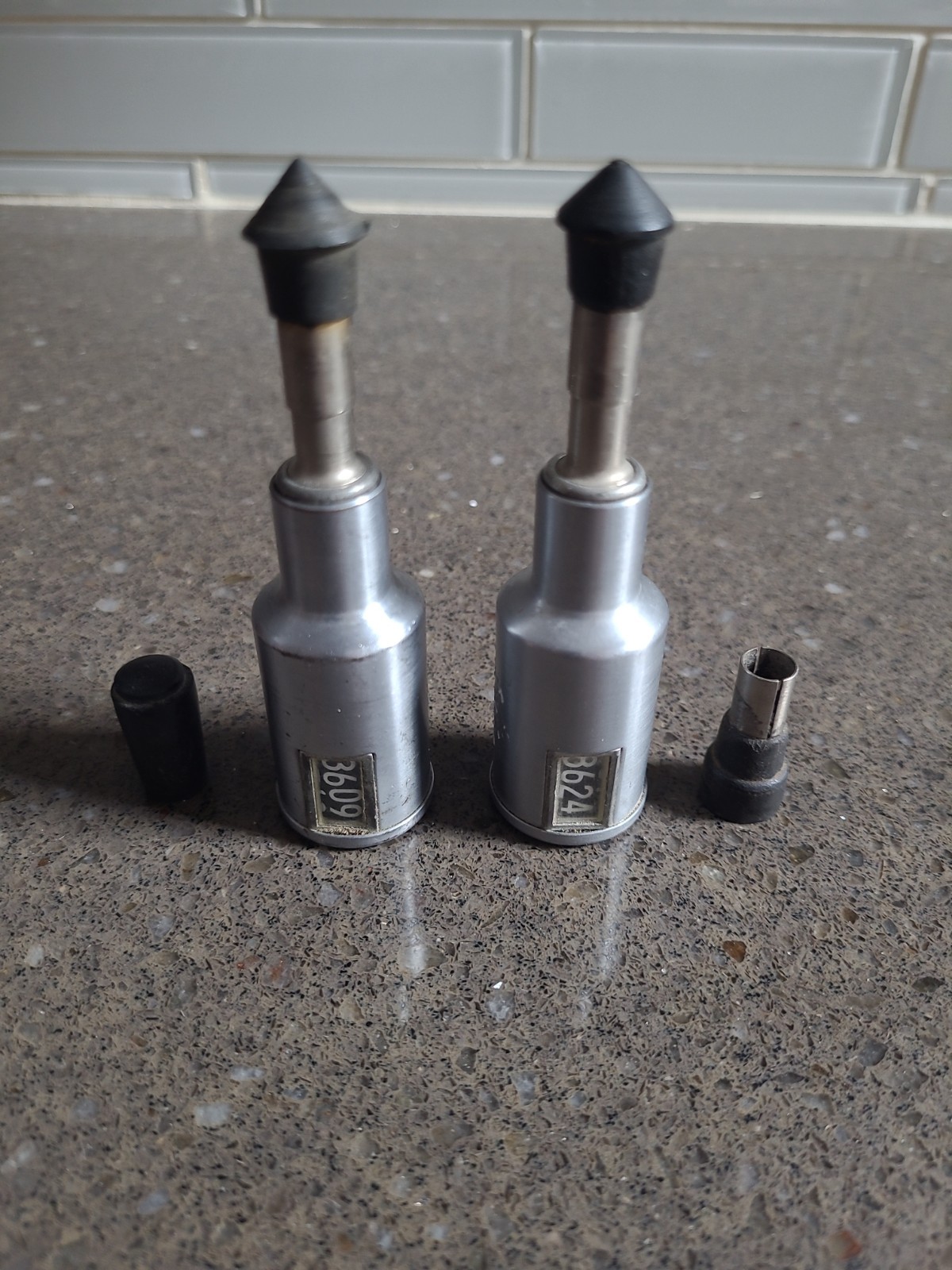 Two (2) Vintage Veeder Mechanical Counters 4 Digit