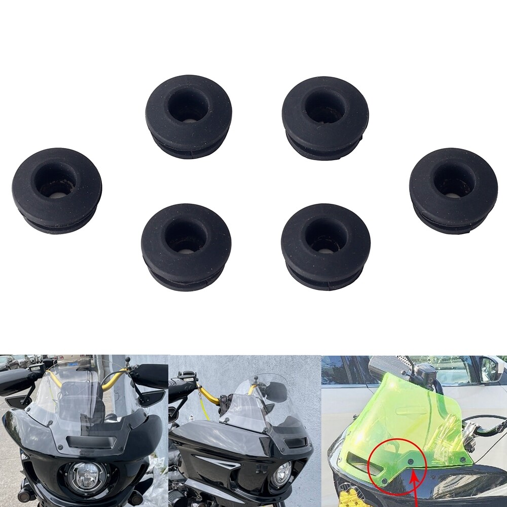 6x Windshield Screen Grommet Rubber Washer for Harley Low Rider ST EL Diablo 22+