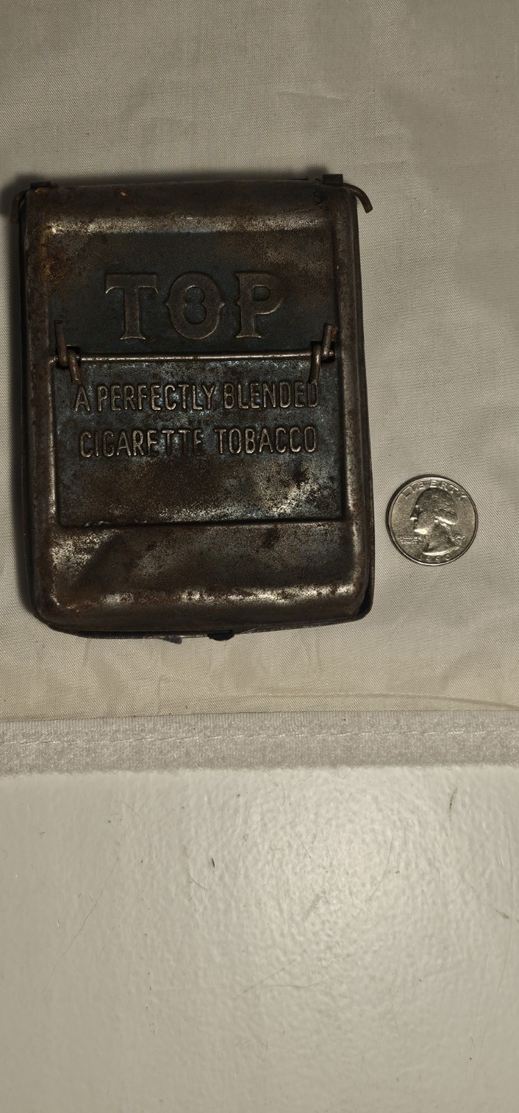 Vintage Top Cigarette Roller Blue Tin