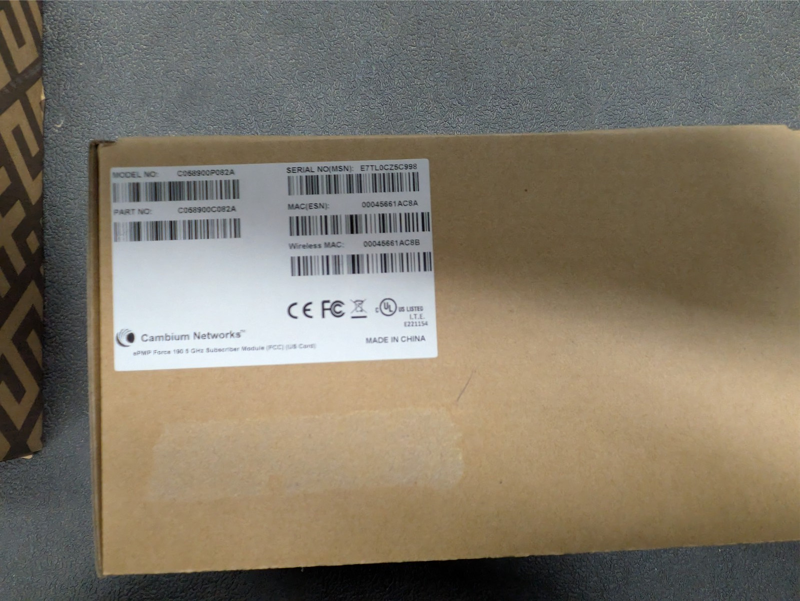 Cambium EPMP force 190 Part# C0598900C082A