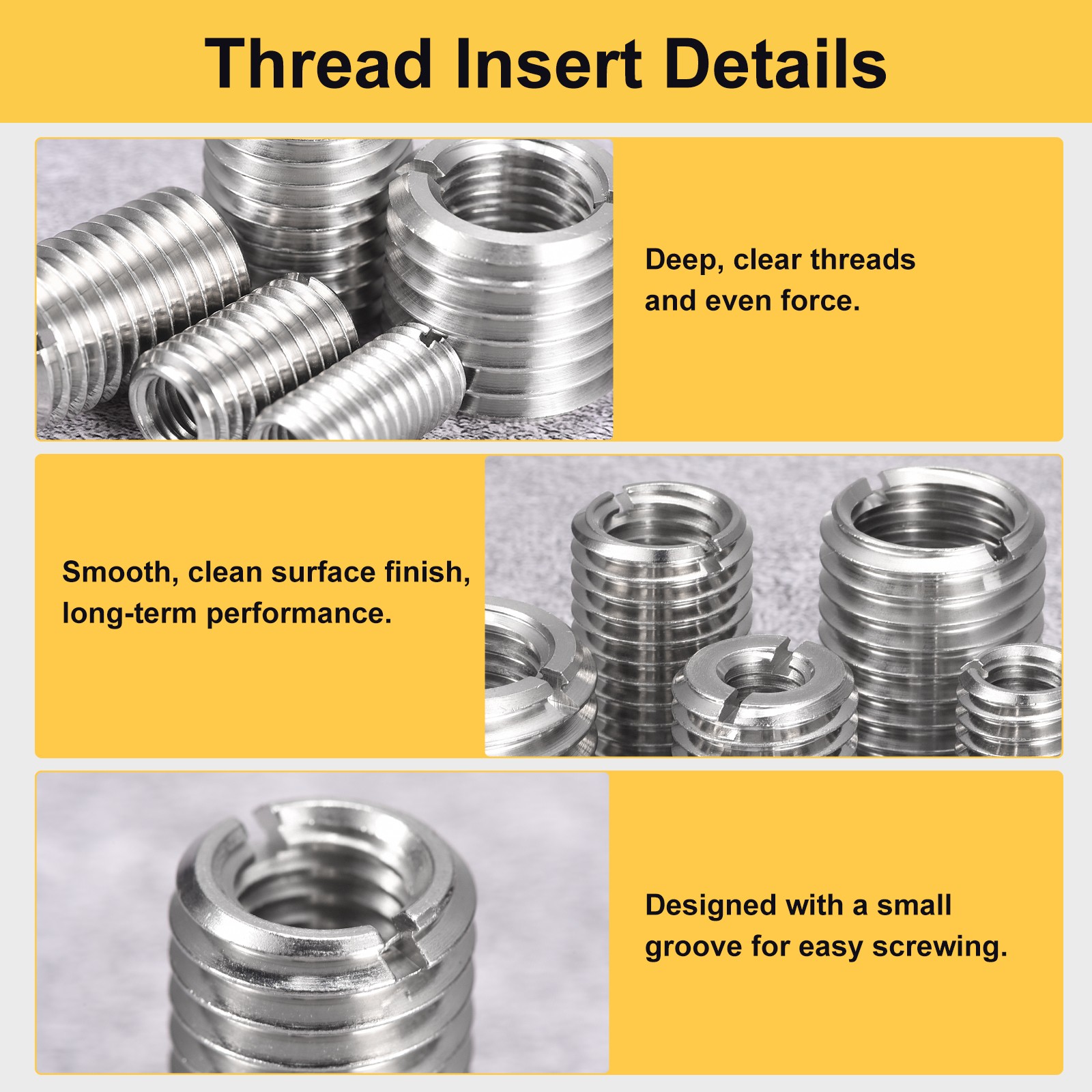 10pcs M12x1.75 Male to M6x1 Female Thread Repair Insert Reducing Nut 15mm Long