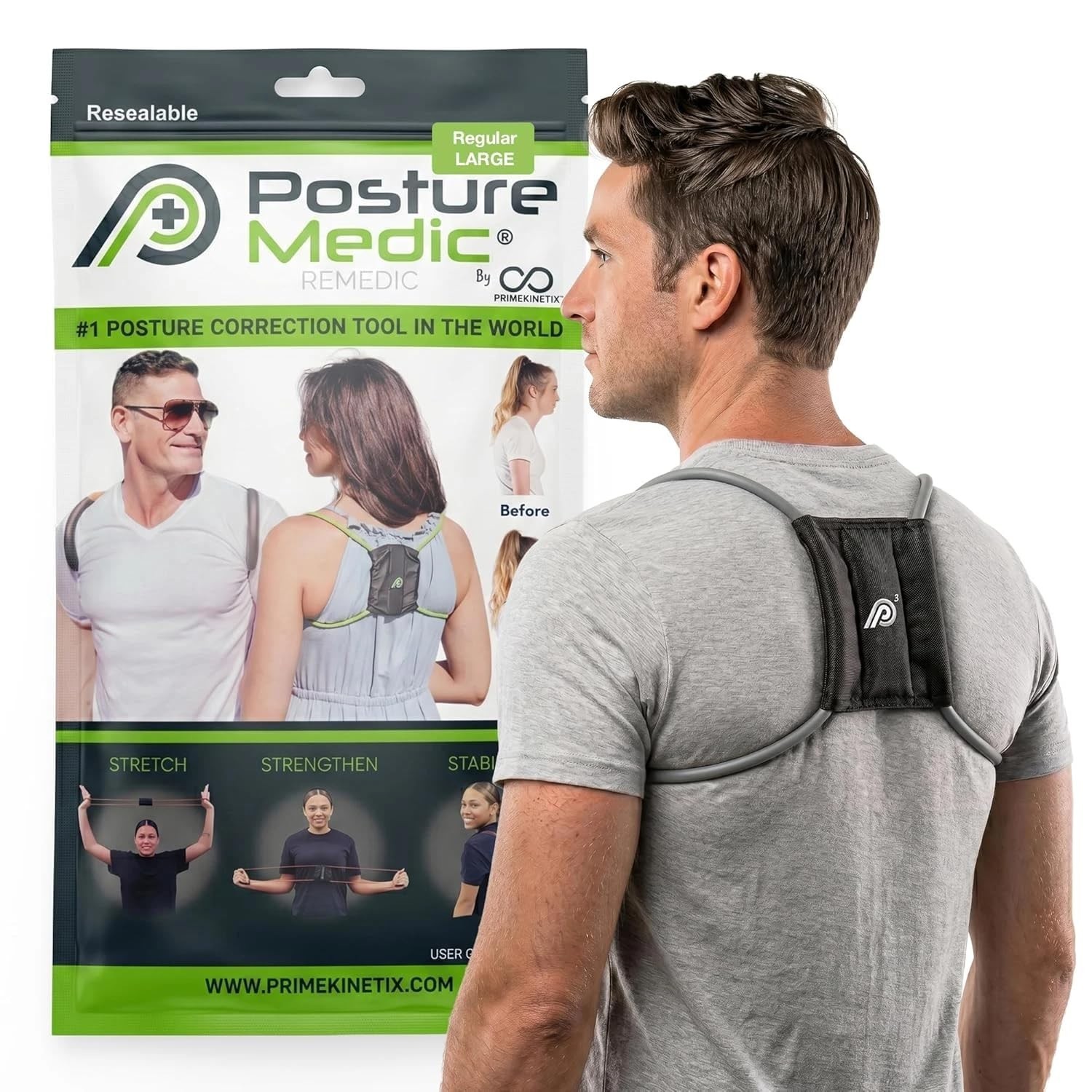 PostureMedic Plus Strength Dynamic Posture Corrector for Athletes – High R