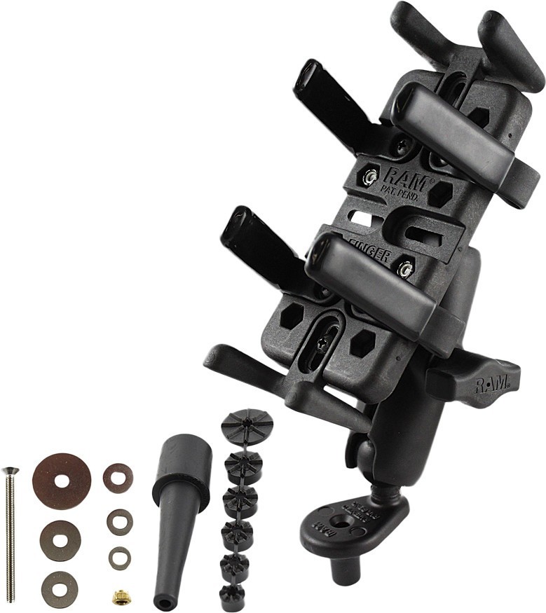 Ram RAM-B-176-UN4 Fork Stem Mount W/Finger Grip Phone/Radio Holder