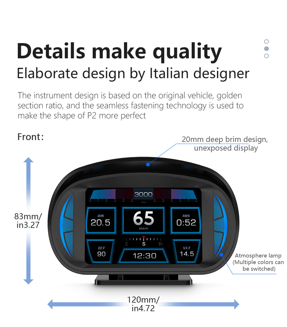 OBD + GPS Intelligent driving computer Alarm, Head-up Display