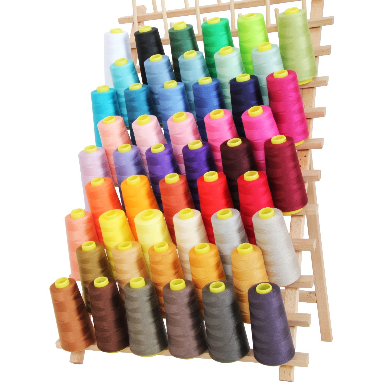 SERGER THREAD SPUN POLYESTER HUGE 2750 YD CONES STRONG LOW LINT - THREADART