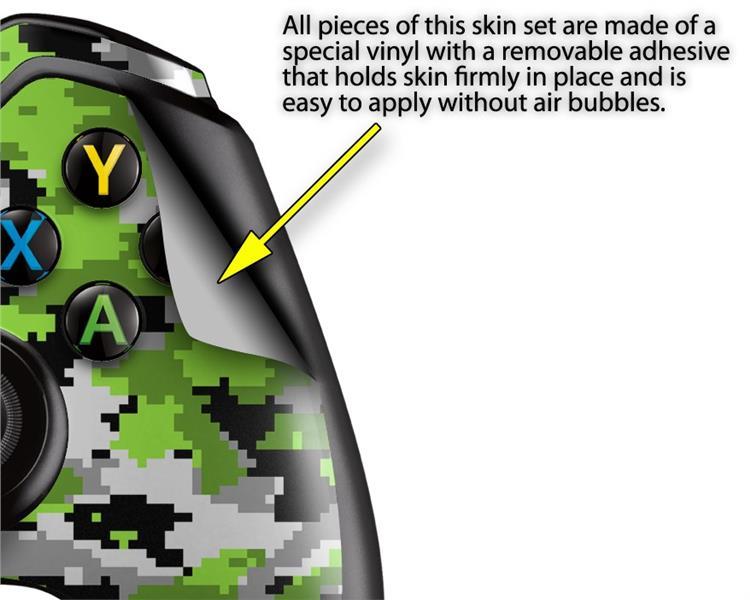 WraptorCamo Digital Camo Neon Green Skin for XBOX One Controller