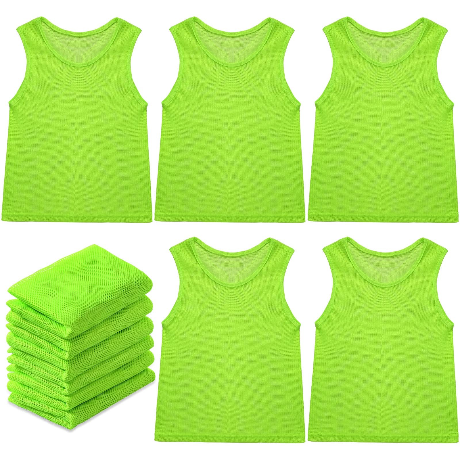 12 Pcs Soccer Pinnies Pennies Jersey Scrimmage Vest Sports Practice Jersey Me...