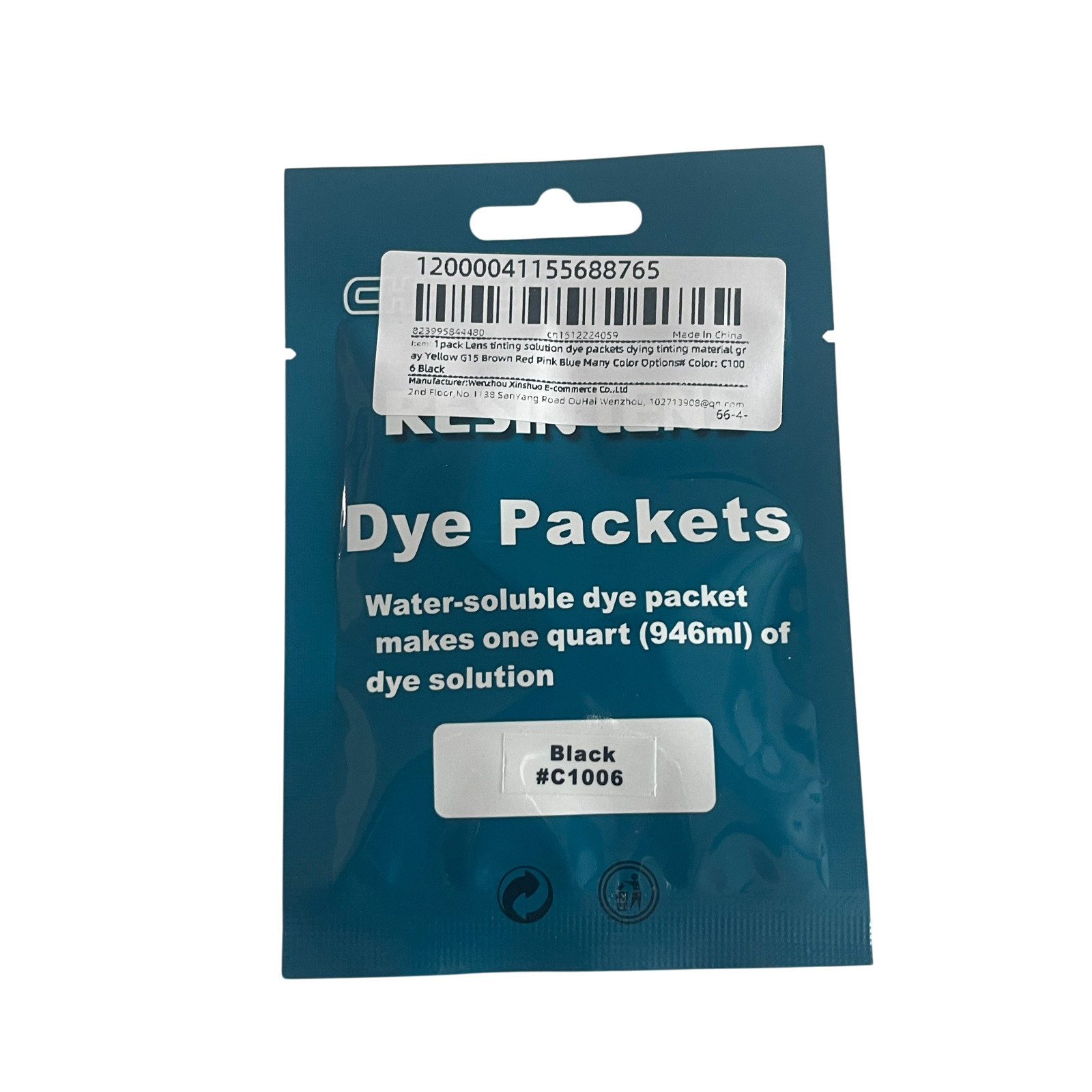 Resin Lens Dye Packs by CHERCO  SUNGLASS EYEGLASS LENSS  Black # C1006