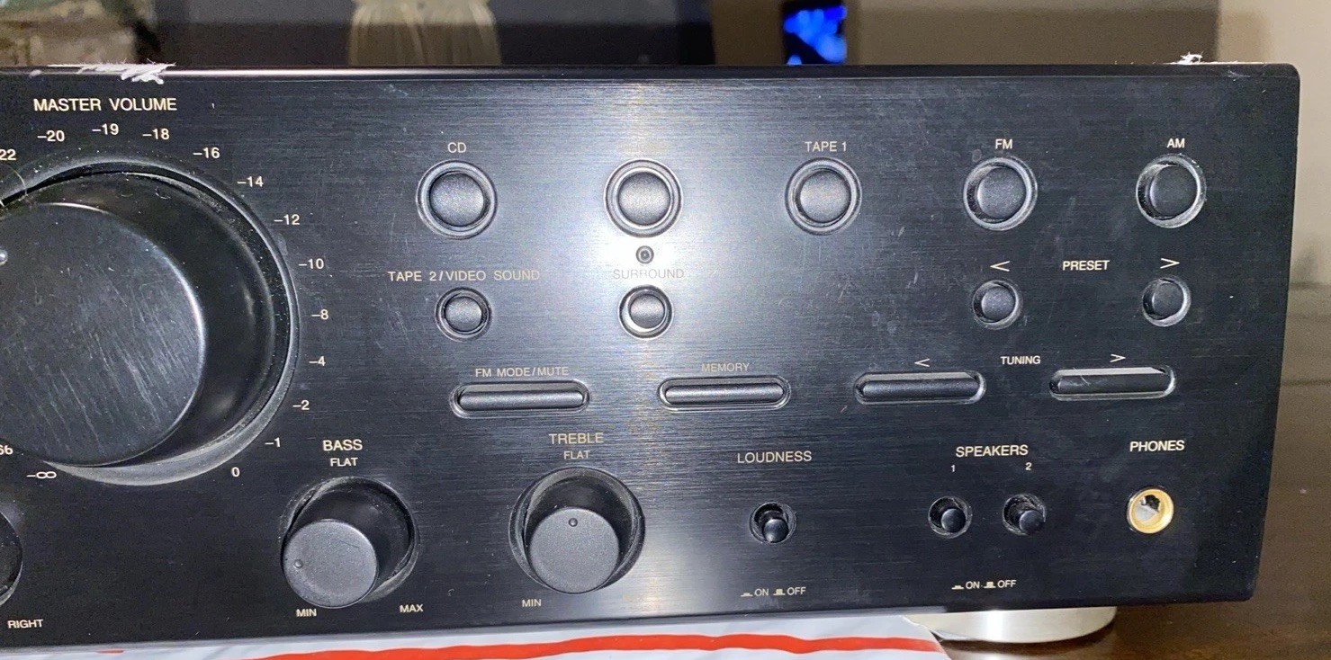 JVC RX-318BK Stereo receiver No Remote Untested Turns On