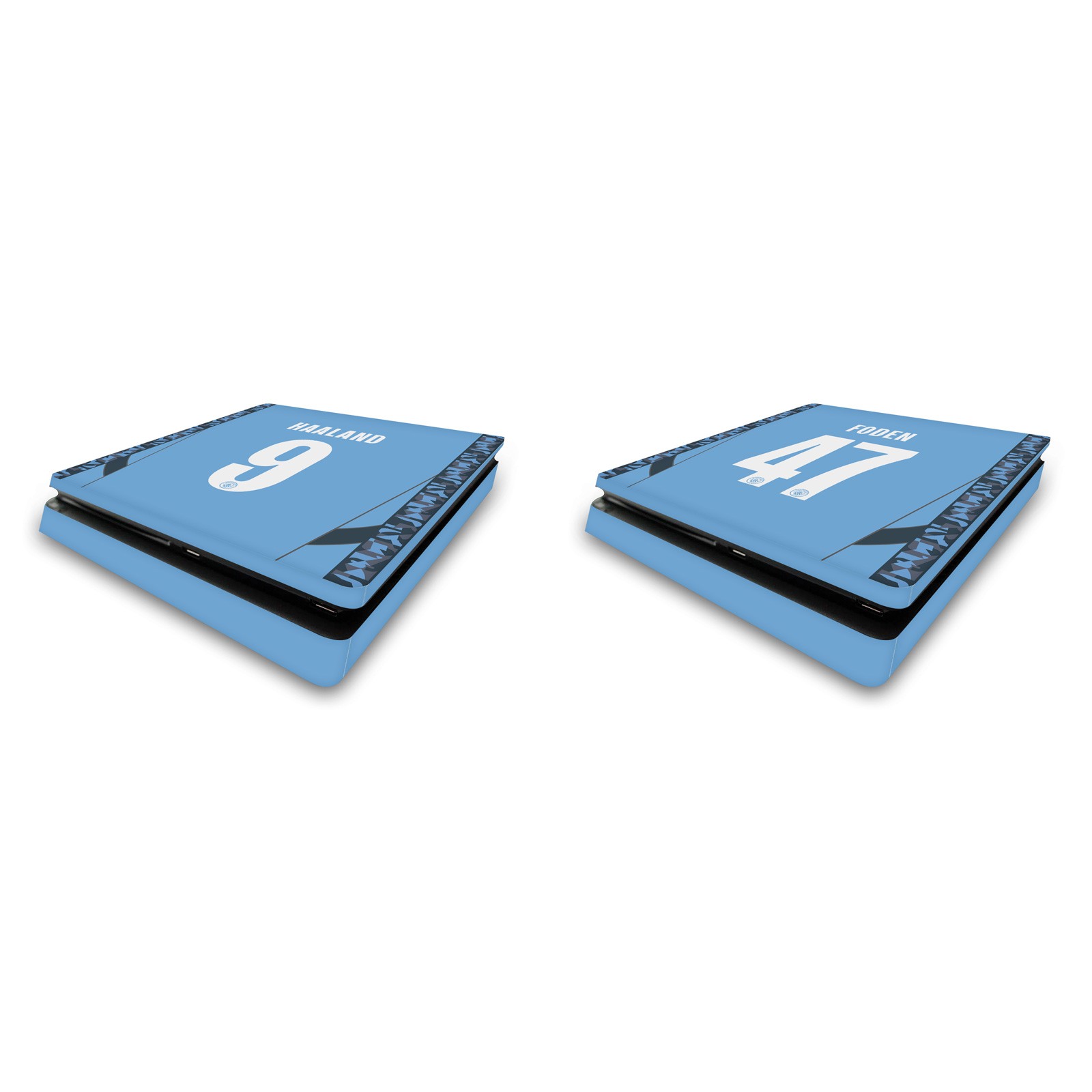 MAN CITY FC 24/25 PLAYERS HOME KIT VINYL SKIN FOR PLAYSTATION 4 SLIM CONSOLE
