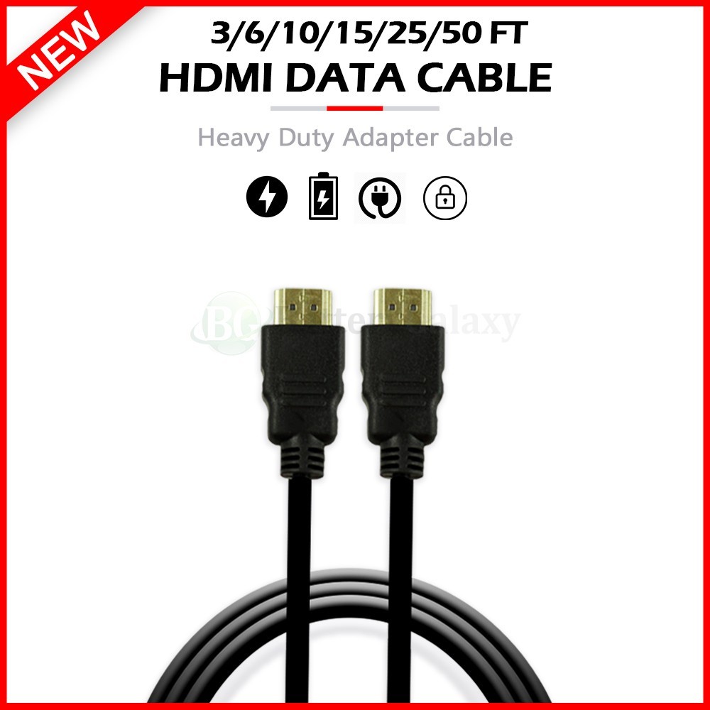 HDMI Cable 4K High Speed Cord 1 3 6 10 15 25 50 FT 1080P HDTV Wire Lot