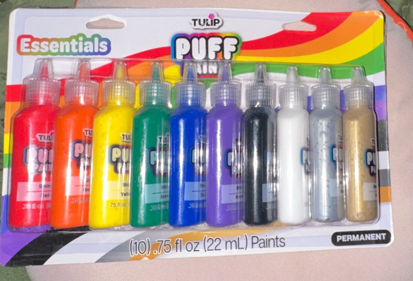 Tulip Puffy Paint Essentials 10 Pack 0.75 fl oz Fabric Paint Set New